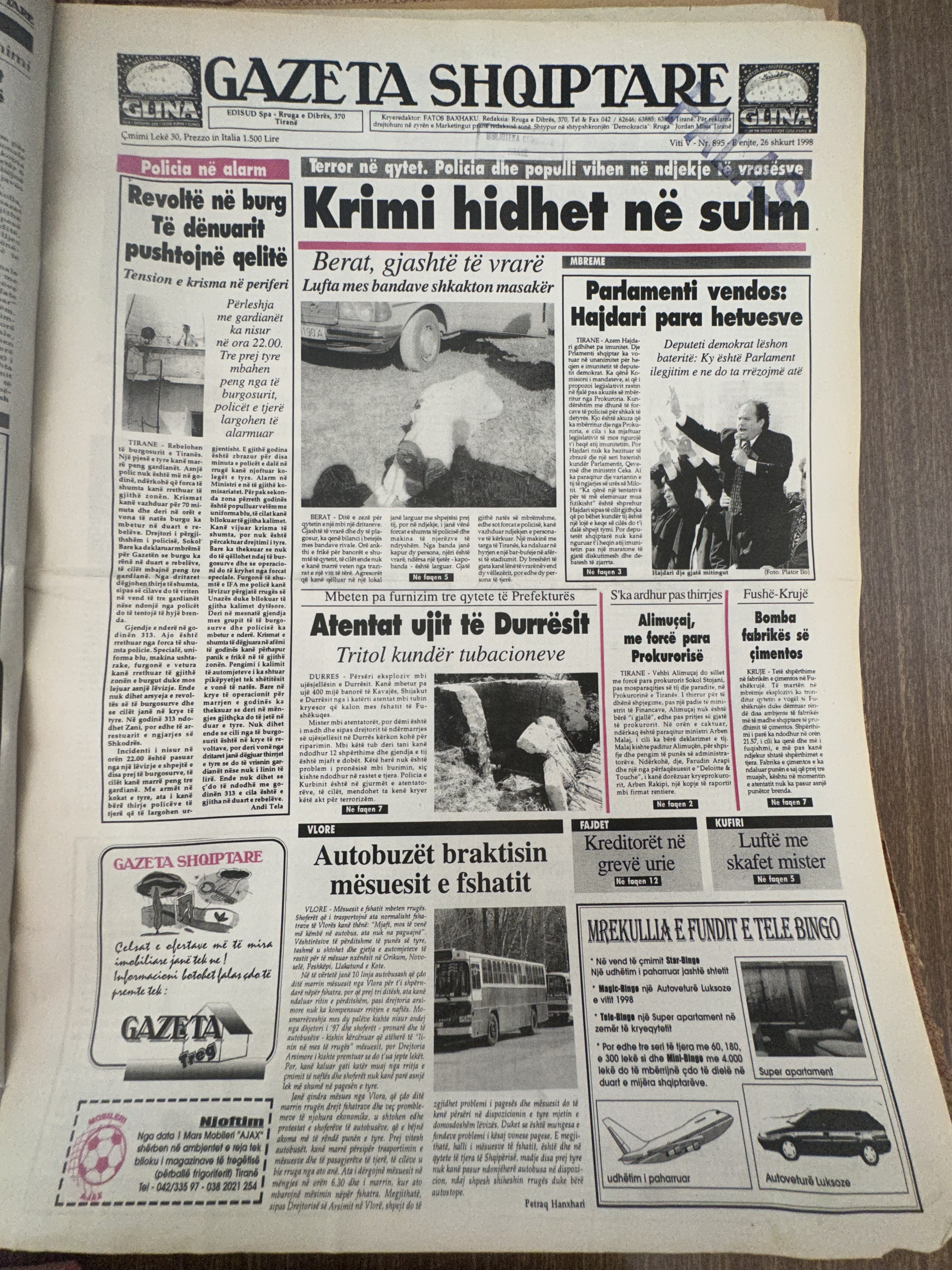 Gazeta Shqiptare 1998-10-25