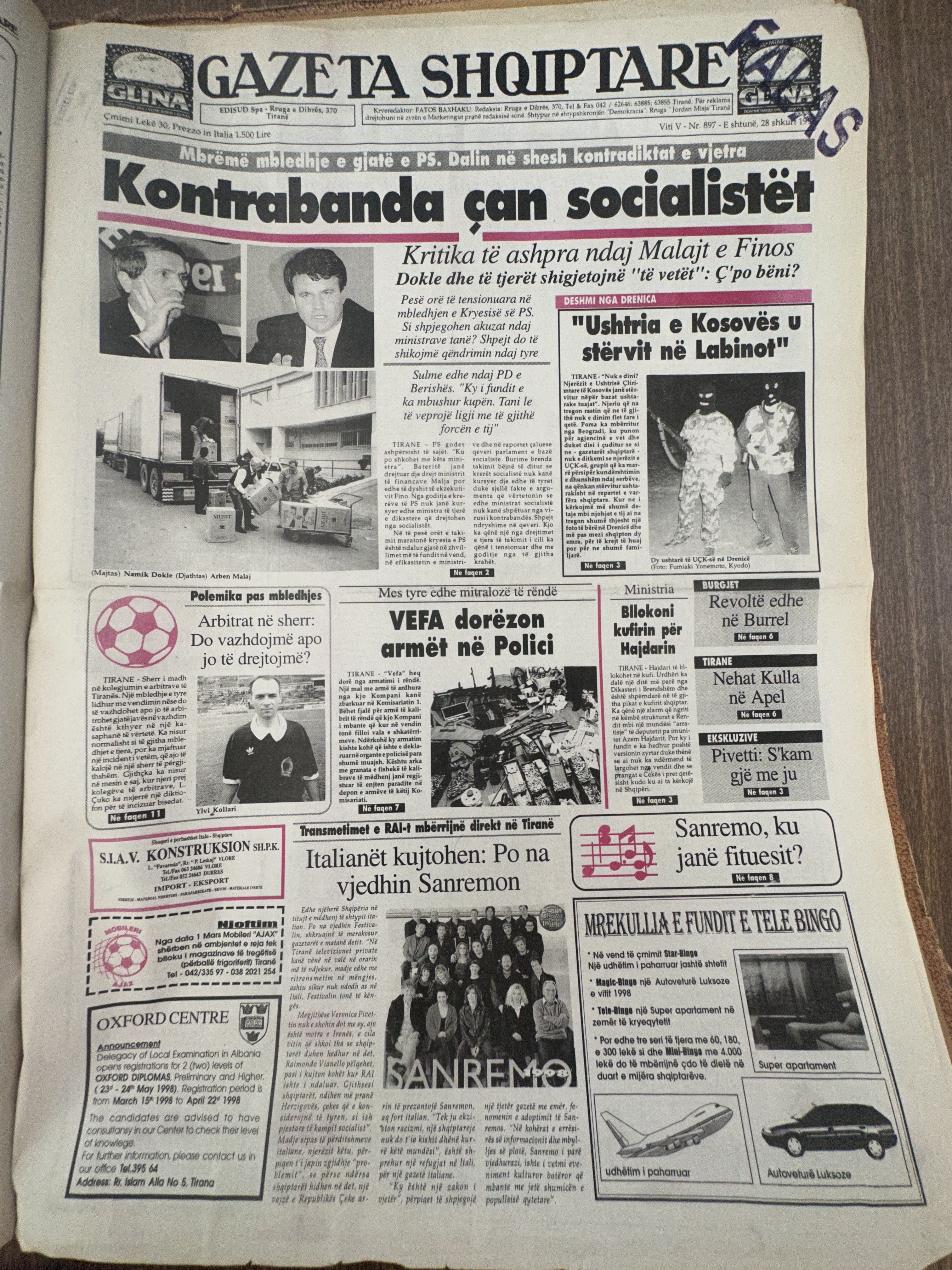 Gazeta Shqiptare 1995-09-25