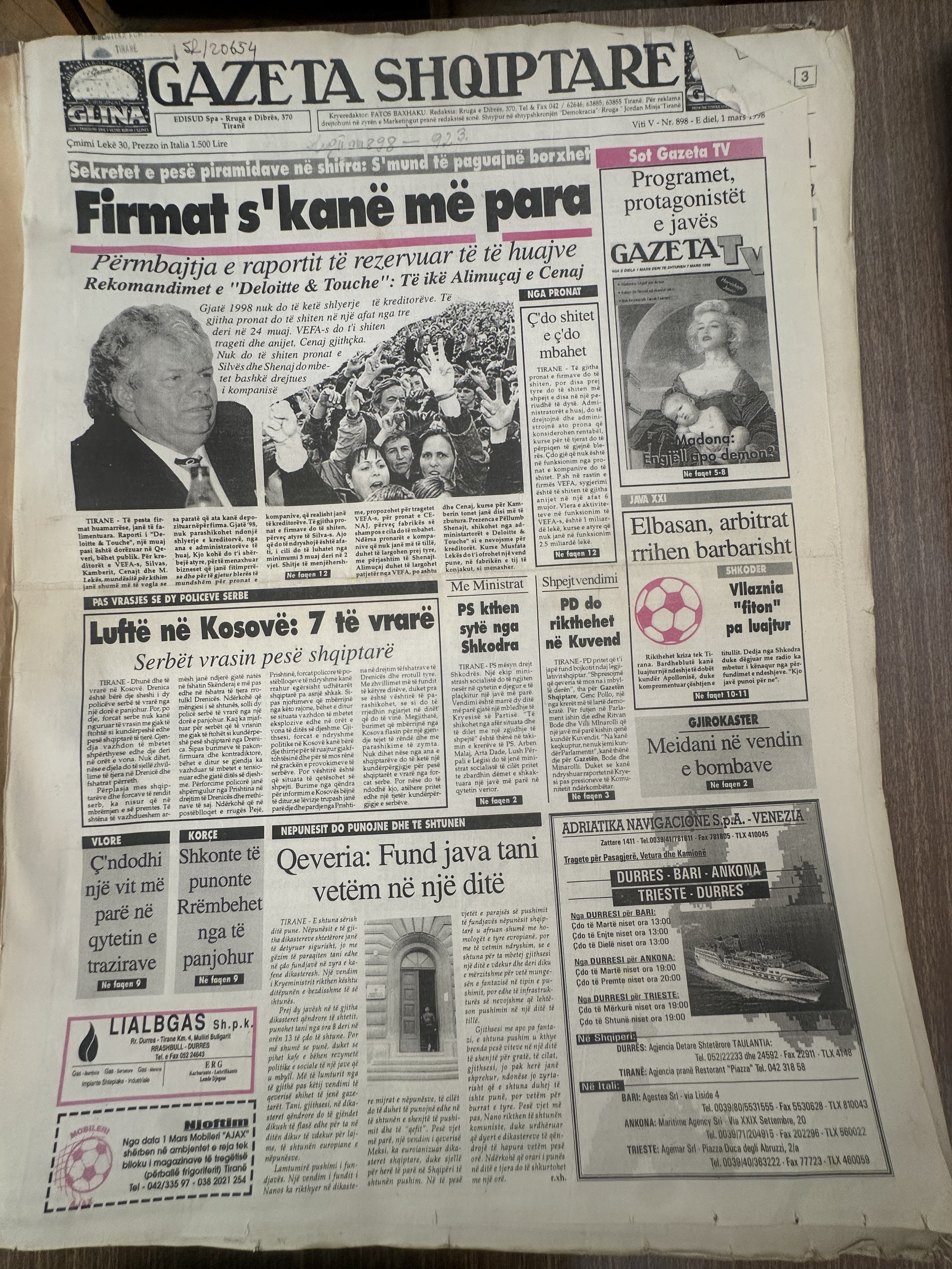 Gazeta Shqiptare 1998-08-03