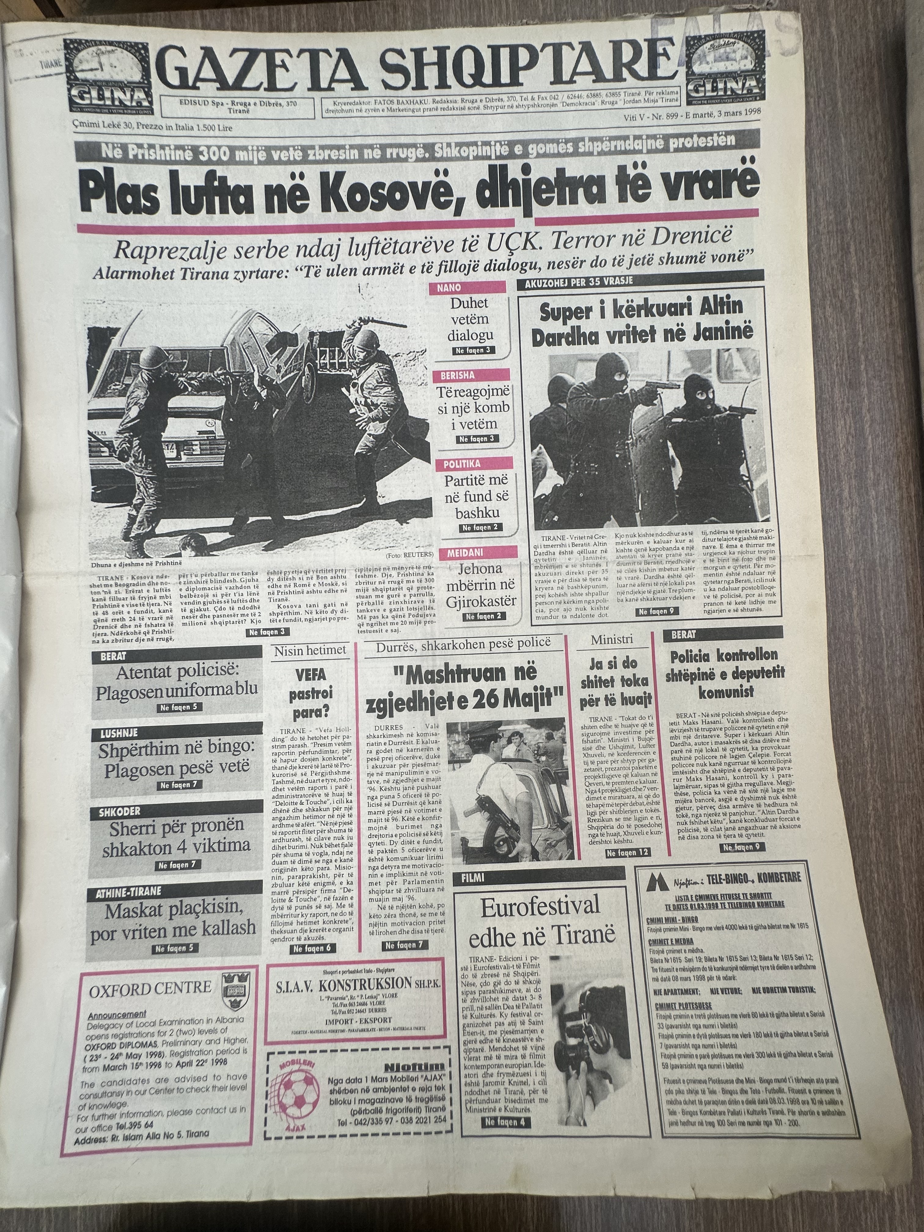 Gazeta Shqiptare 1998-03-03