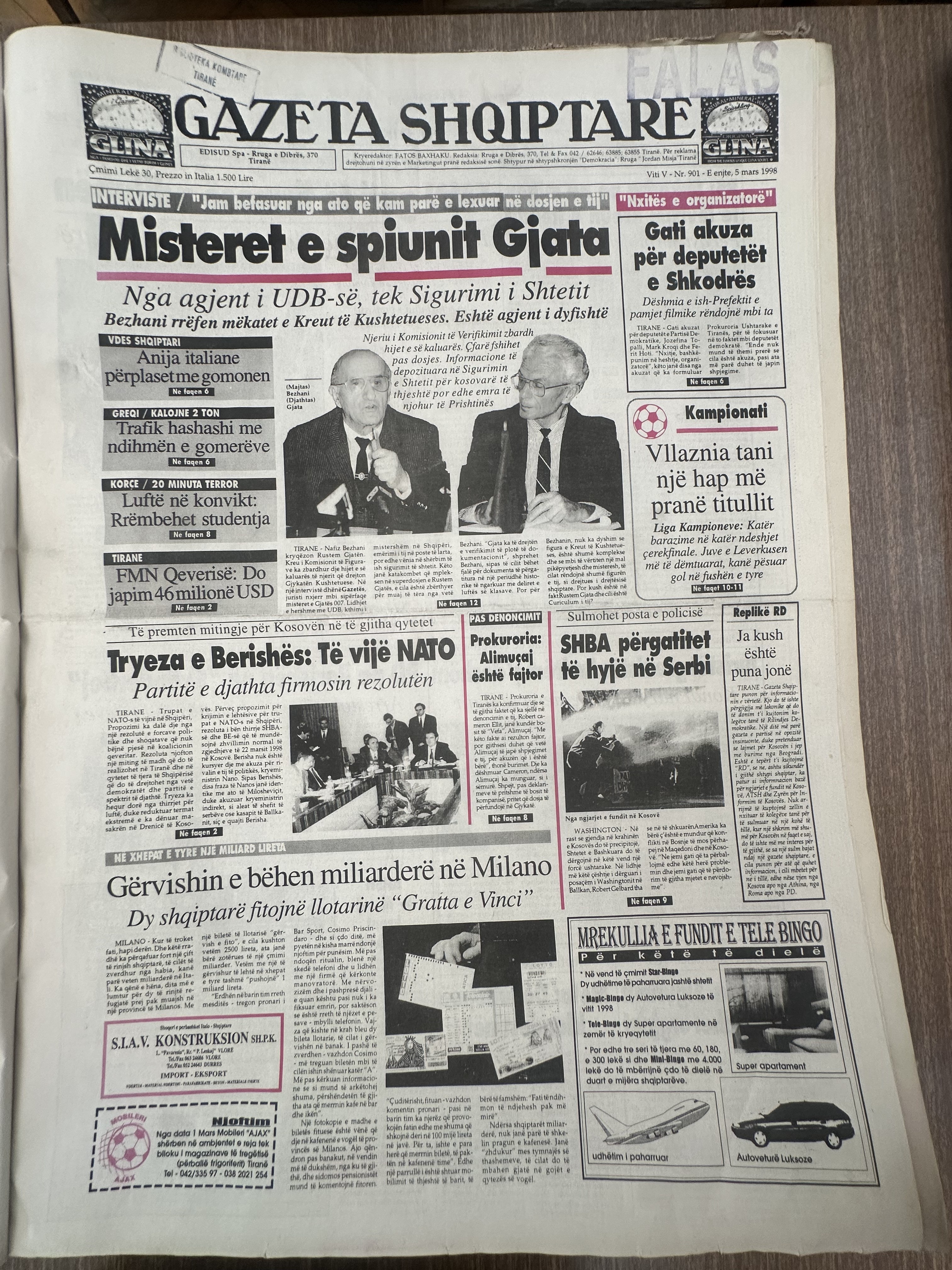 Gazeta Shqiptare 1998-03-05