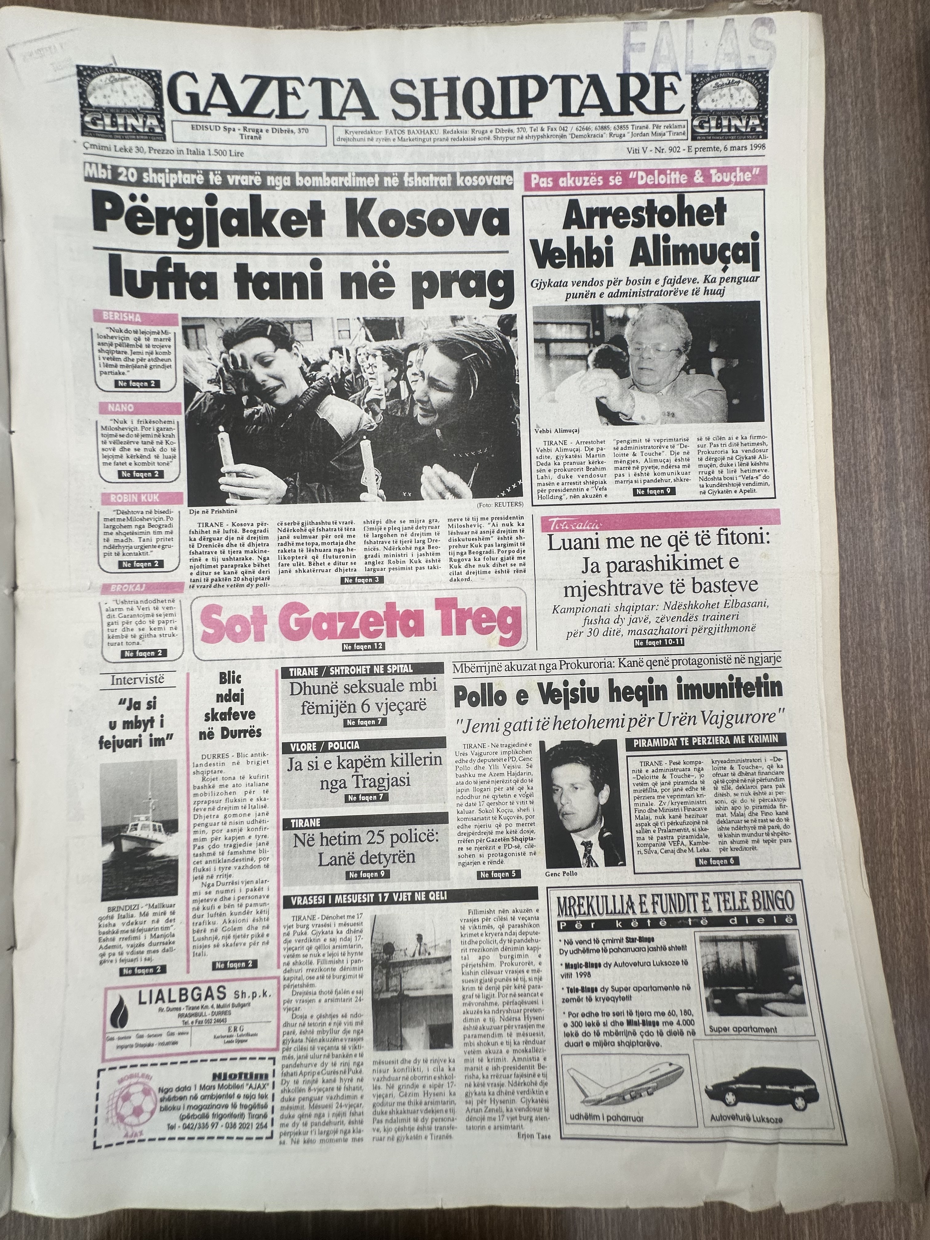 Gazeta Shqiptare 1998-03-06