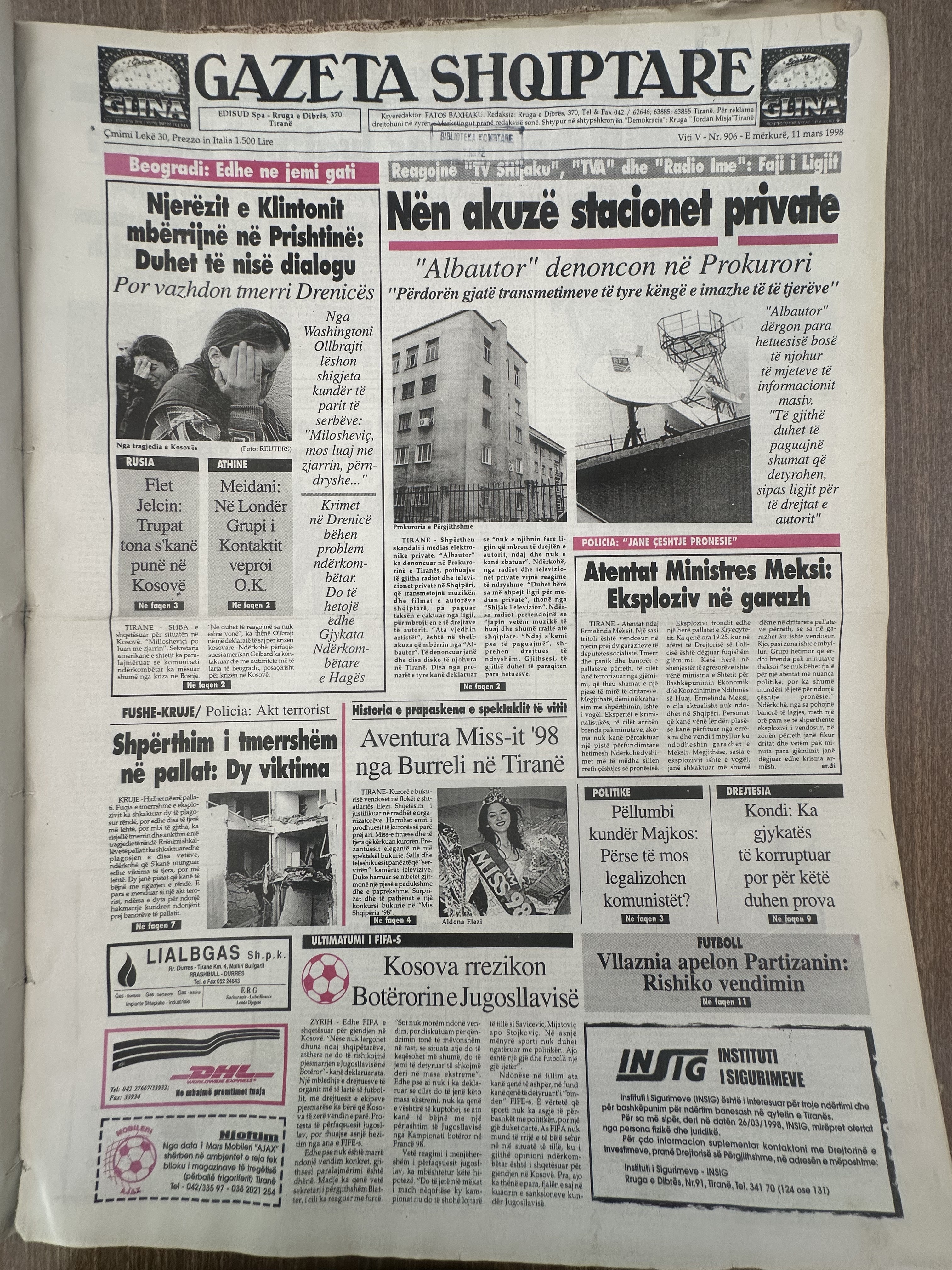 Gazeta Shqiptare 1998-03-11