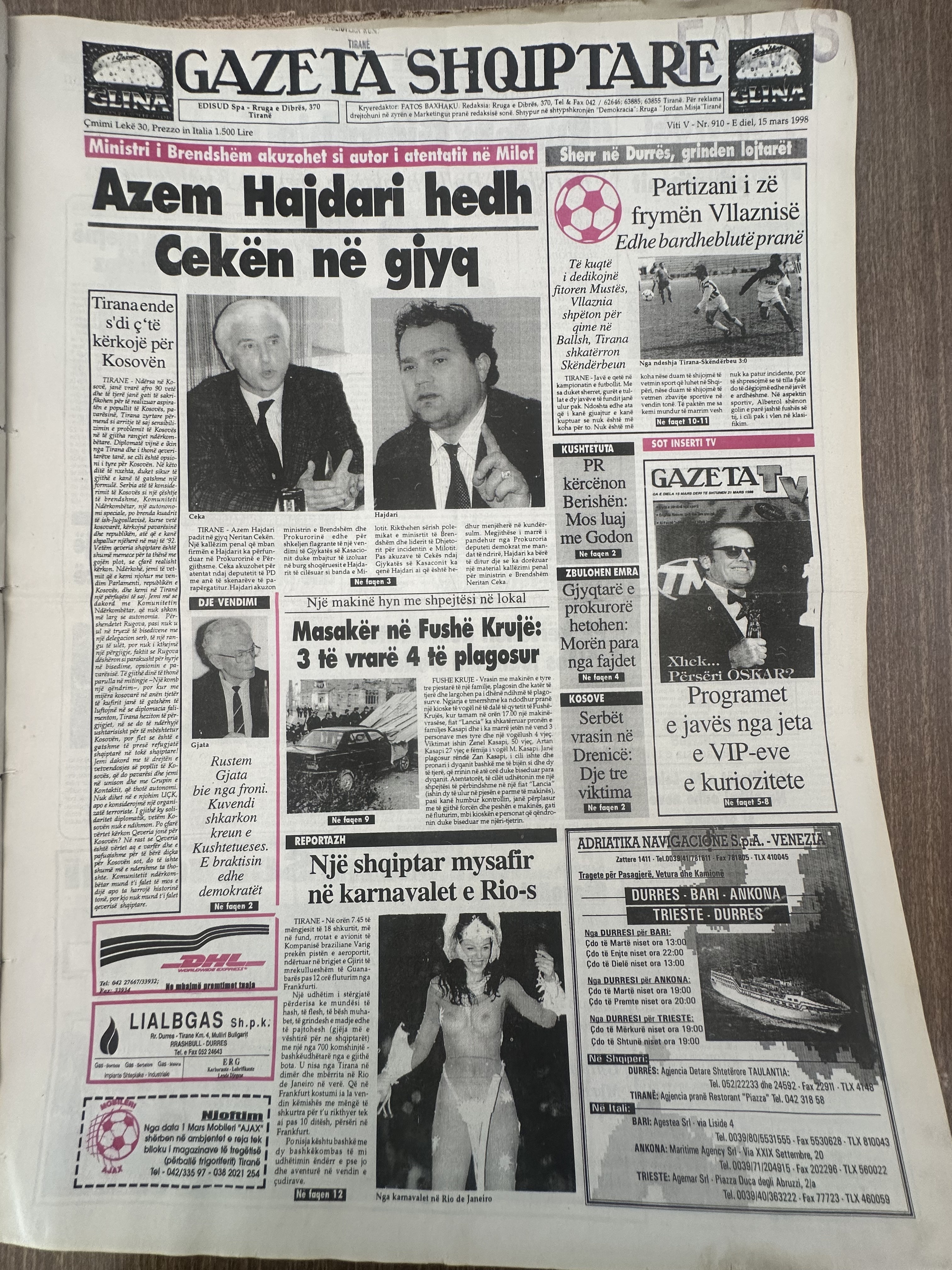 Gazeta Shqiptare 1998-03-01