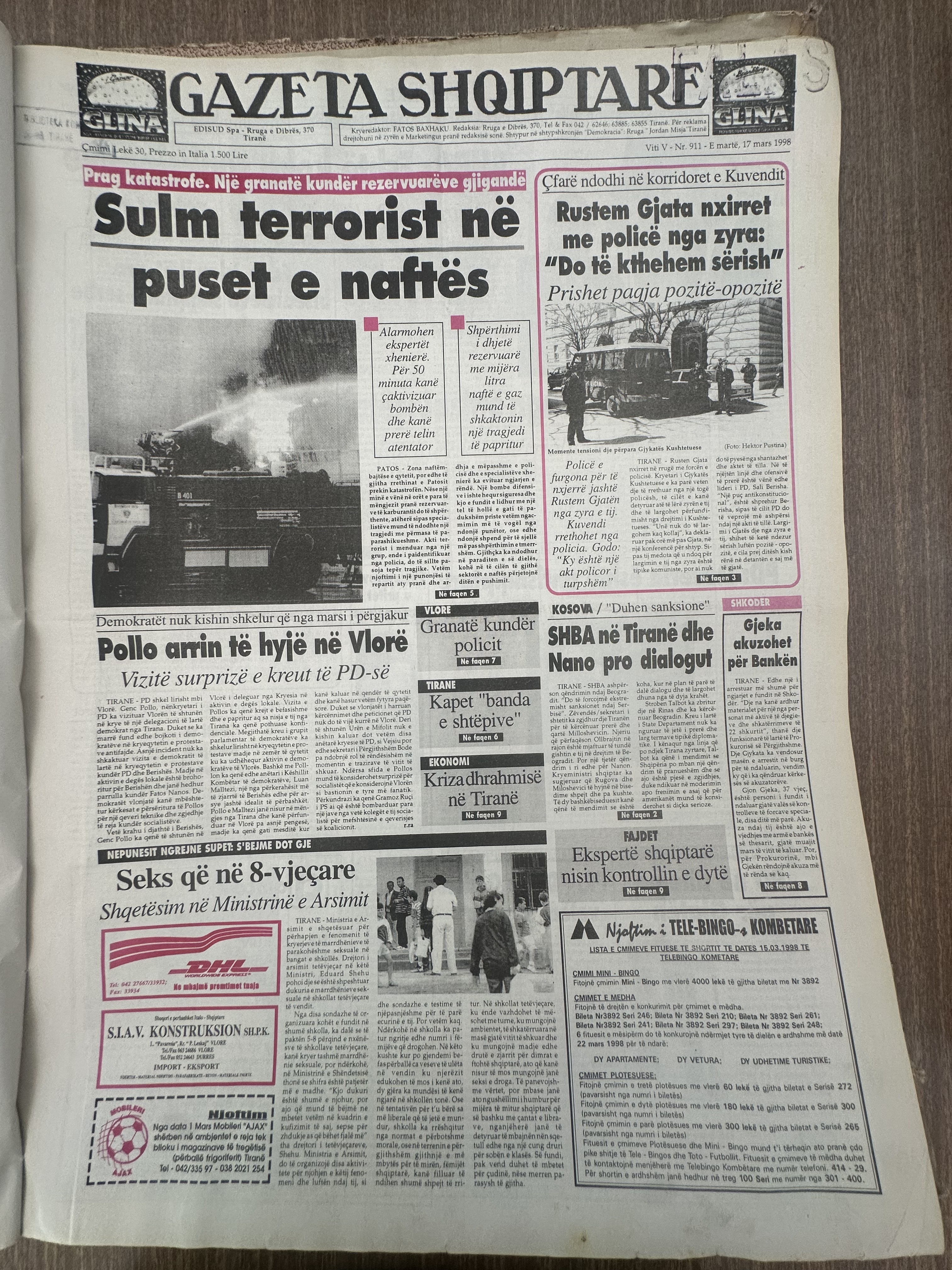 Gazeta Shqiptare 1998-03-08
