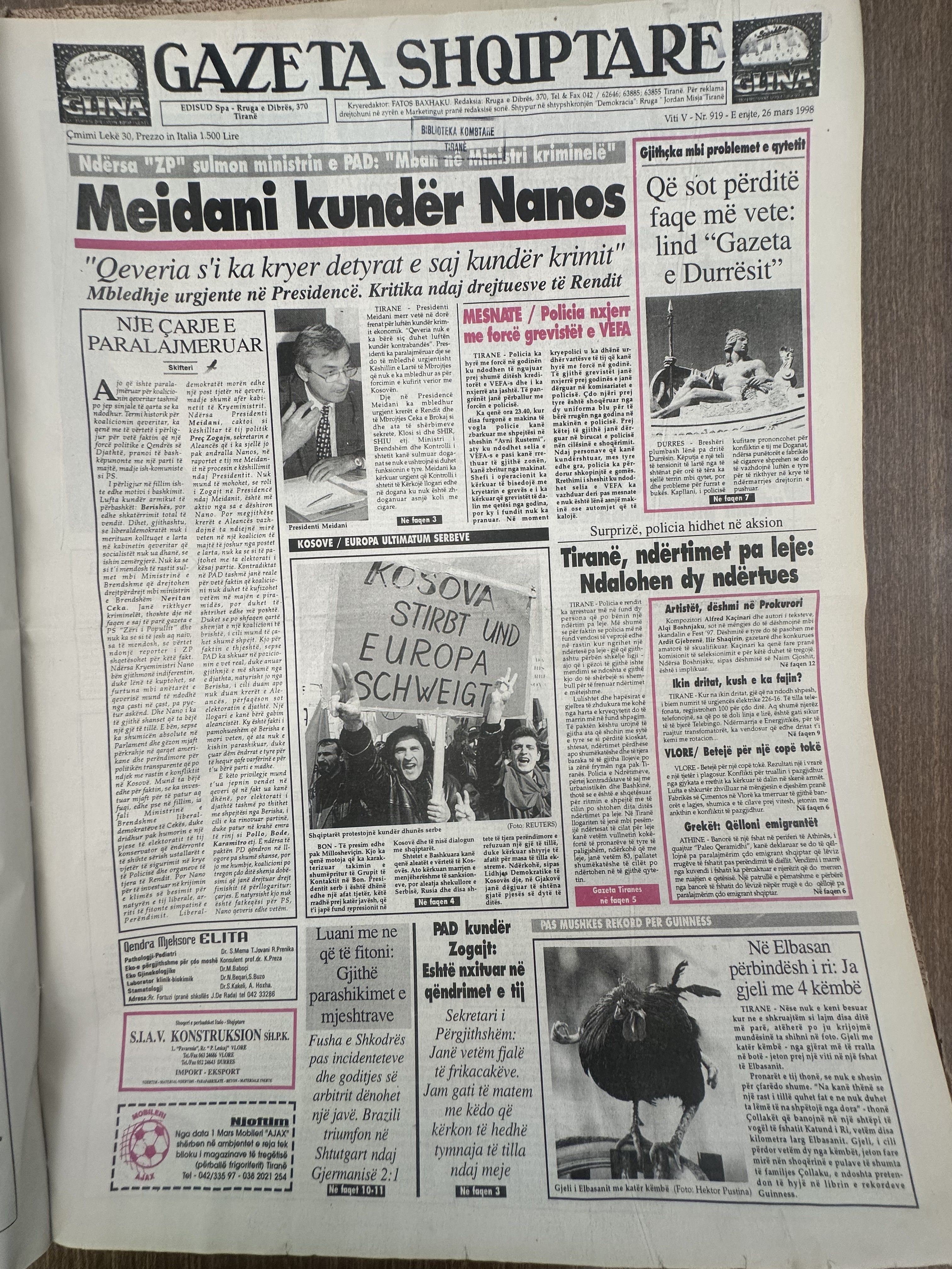 Gazeta Shqiptare 1998-03-26