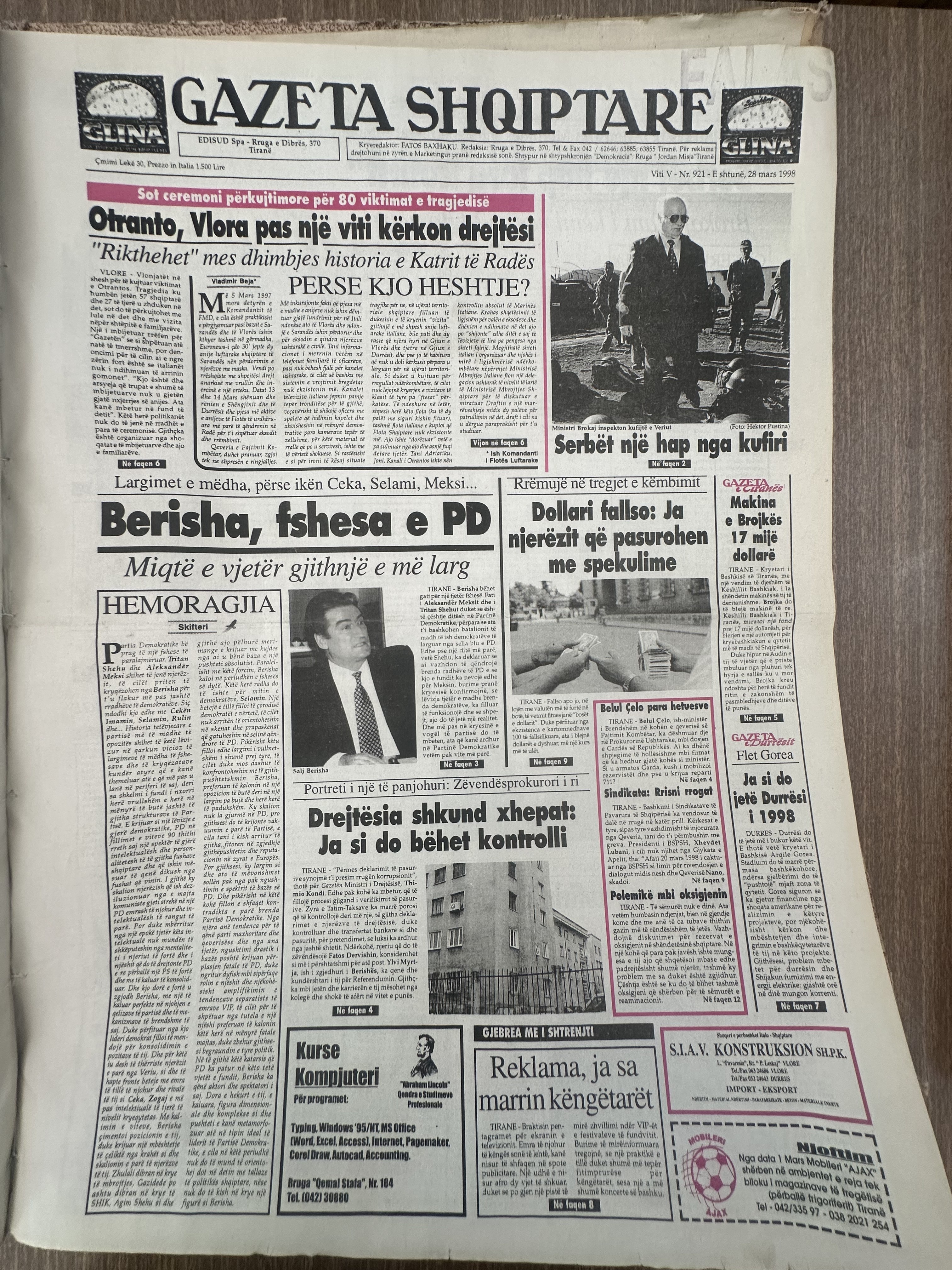 Gazeta Shqiptare 1998-03-28