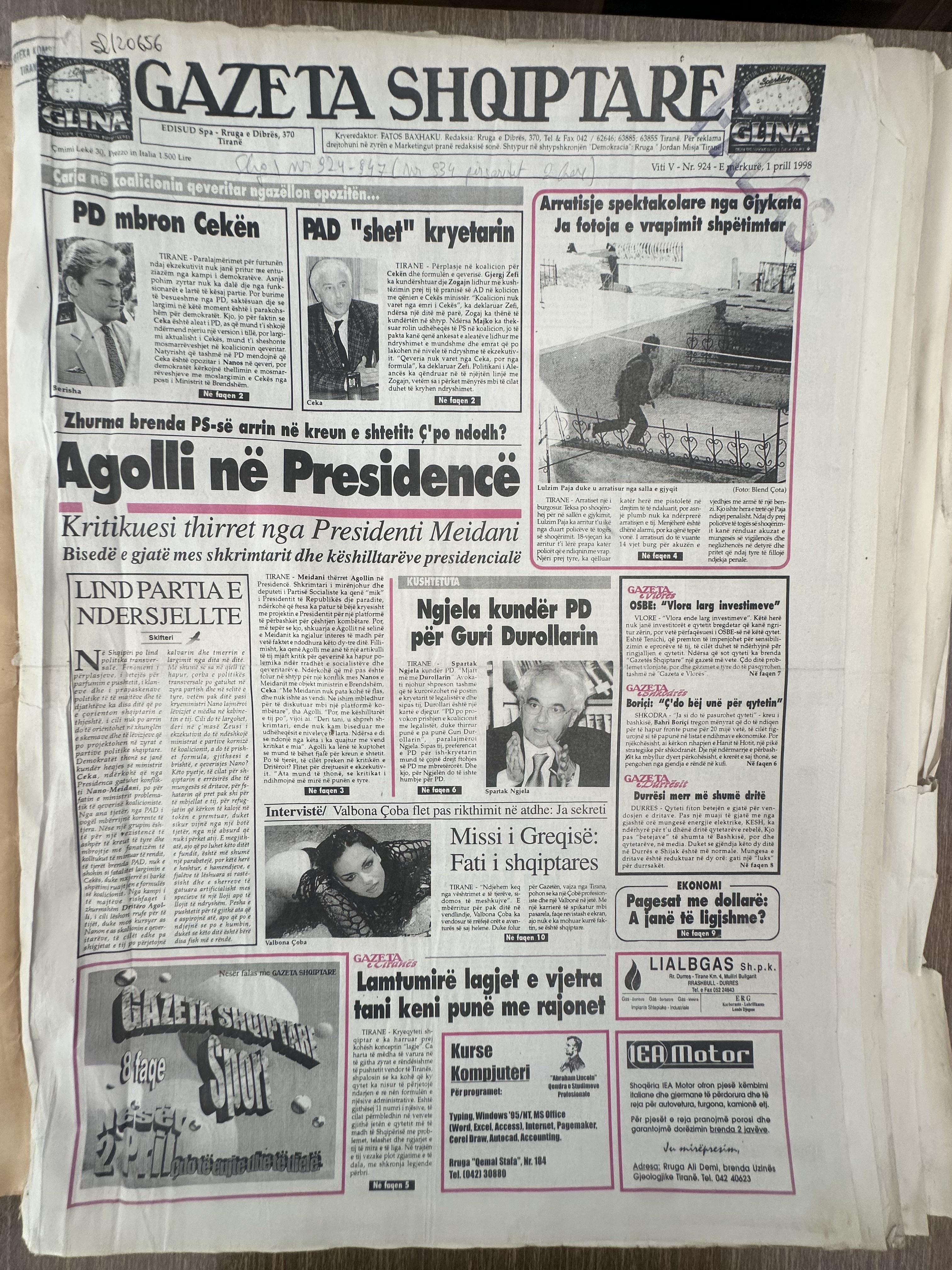 Gazeta Shqiptare 1998-04-07