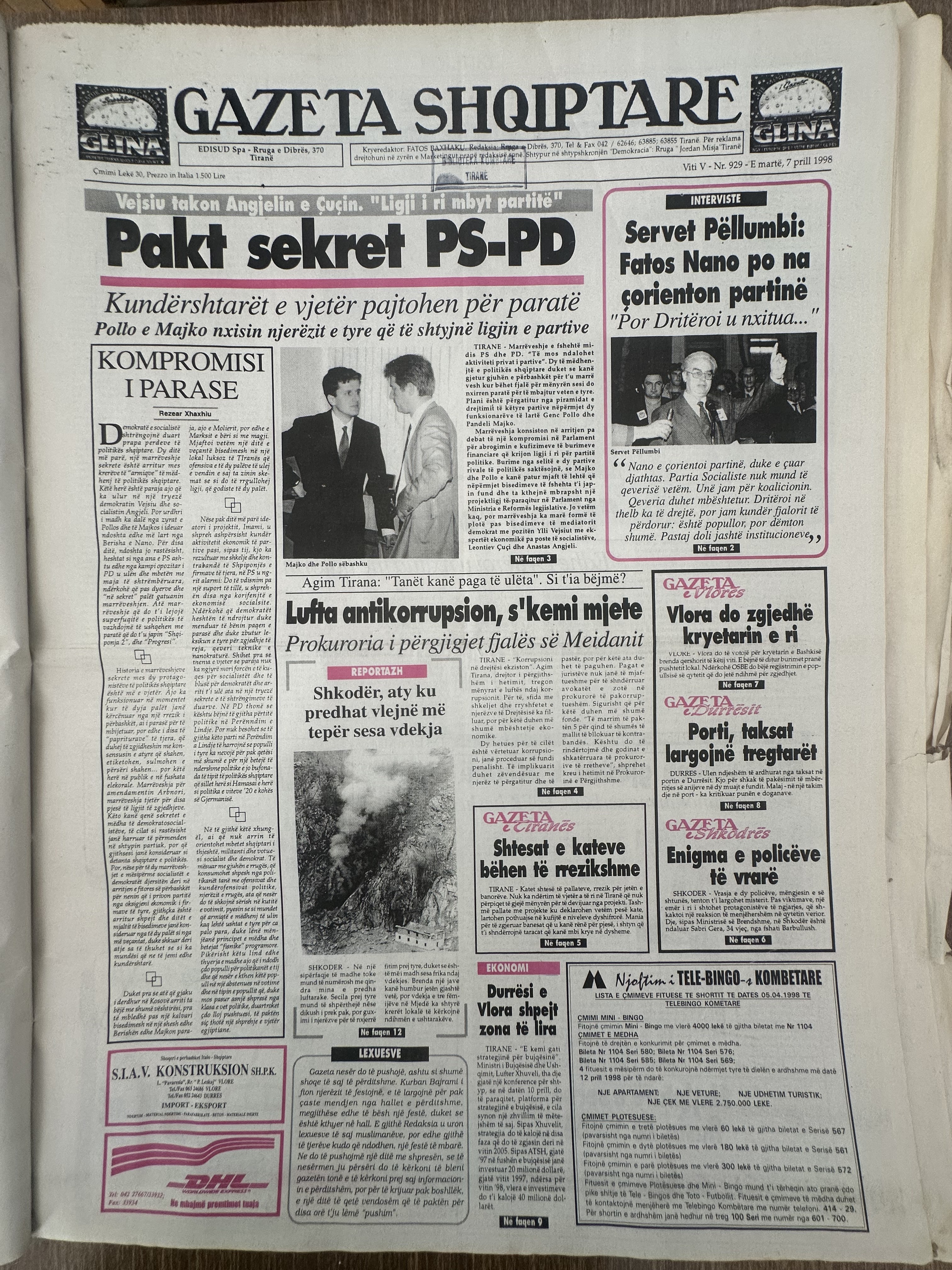 Gazeta Shqiptare 1998-04-07