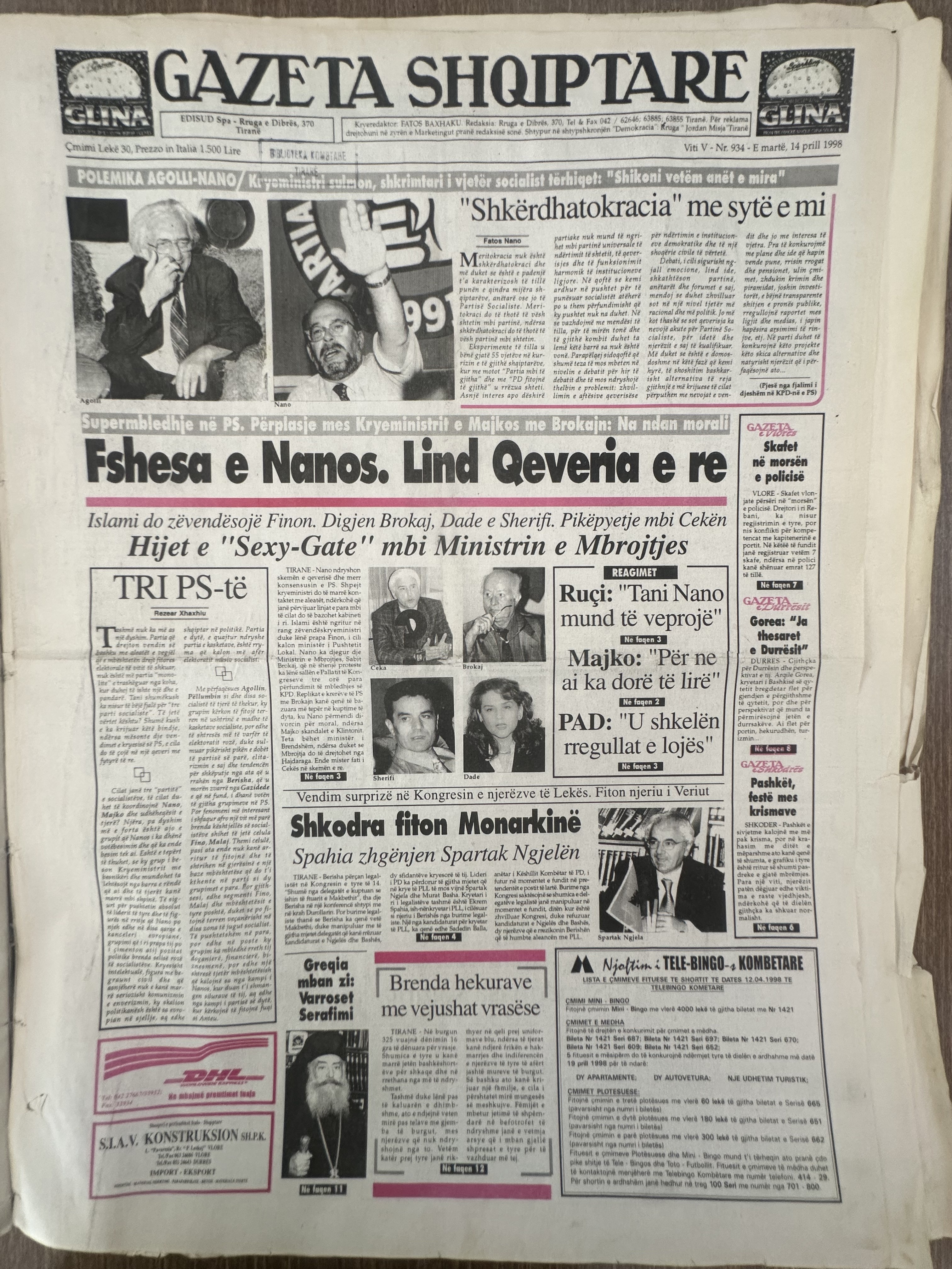 Gazeta Shqiptare 1998-04-14