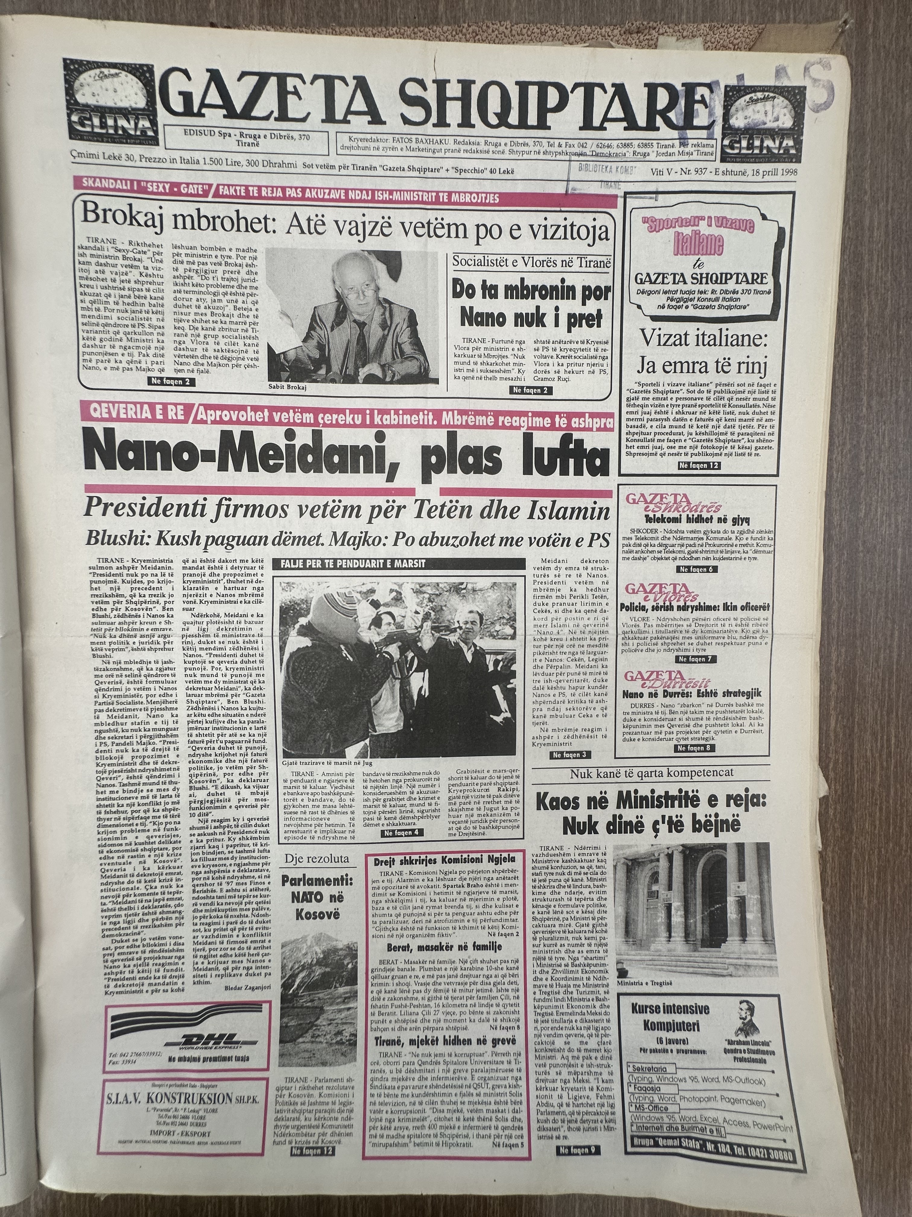 Gazeta Shqiptare 1998-04-18