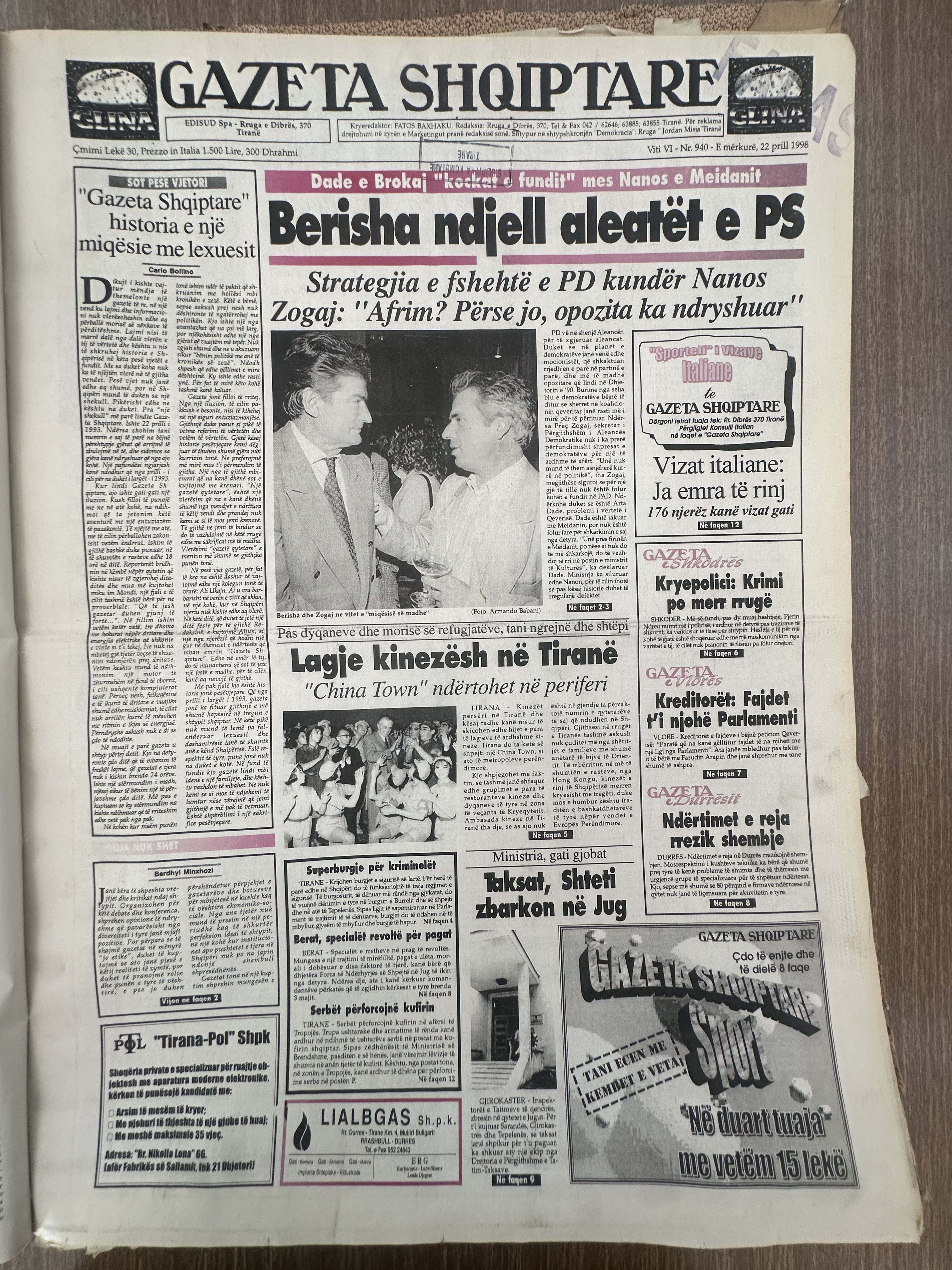 Gazeta Shqiptare 1998-04-27