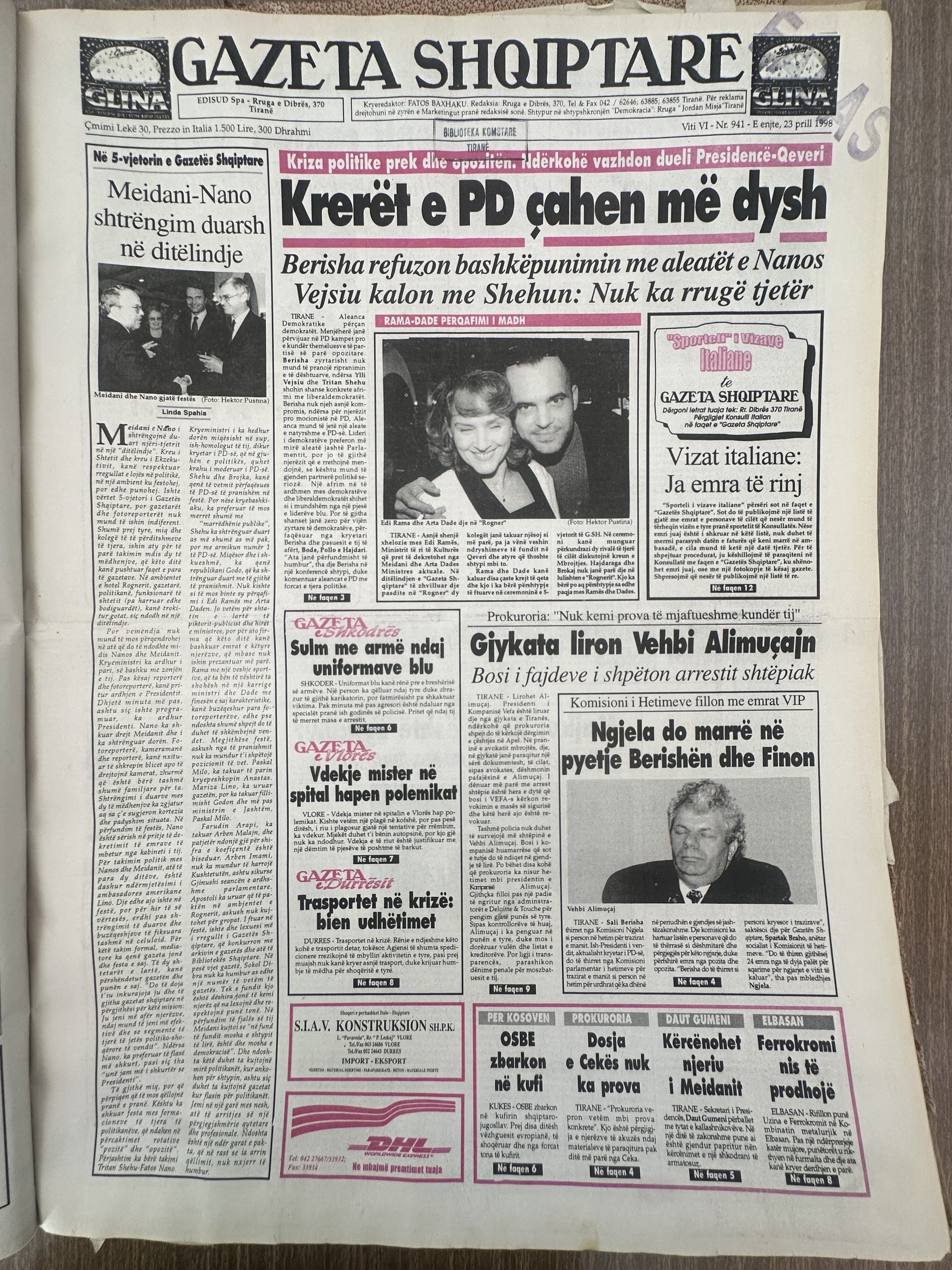 Gazeta Shqiptare 1998-04-23