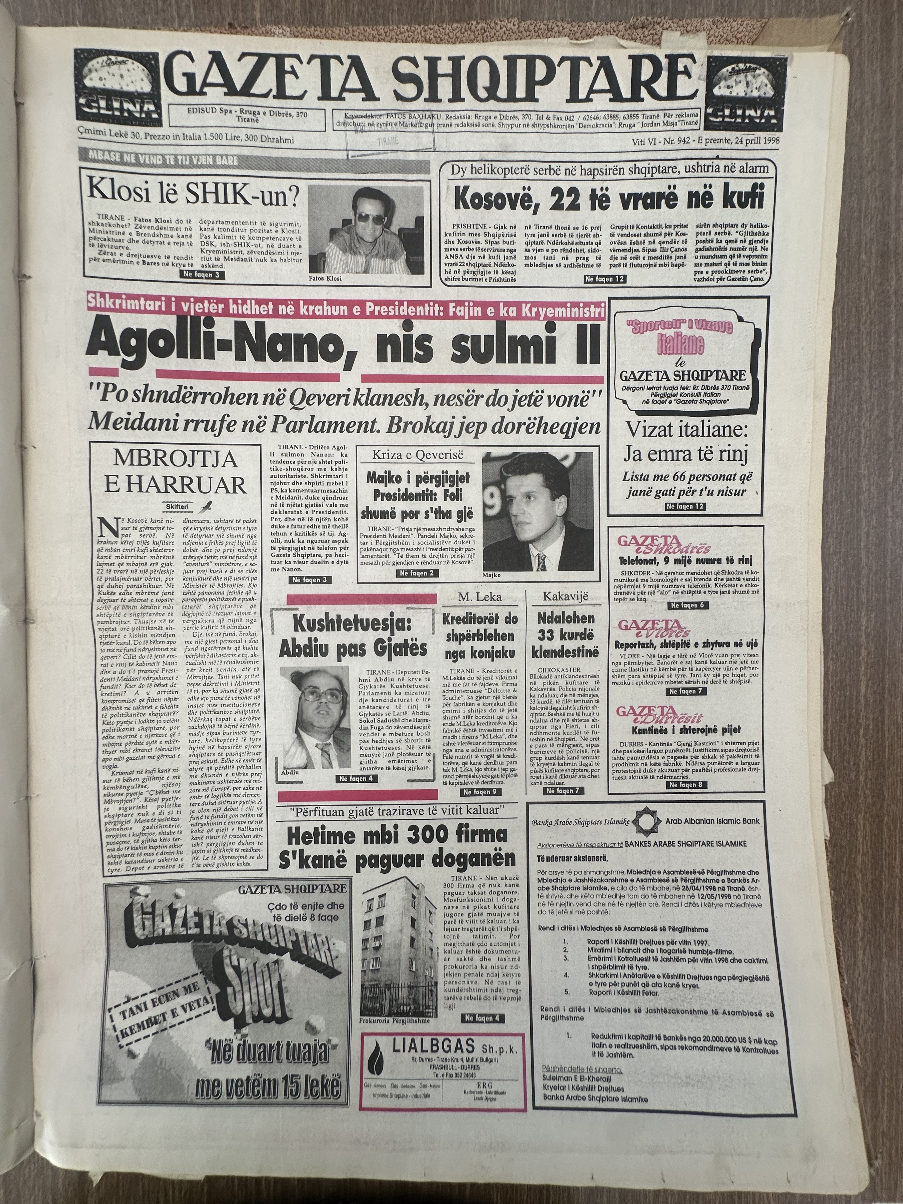 Gazeta Shqiptare 1998-04-24