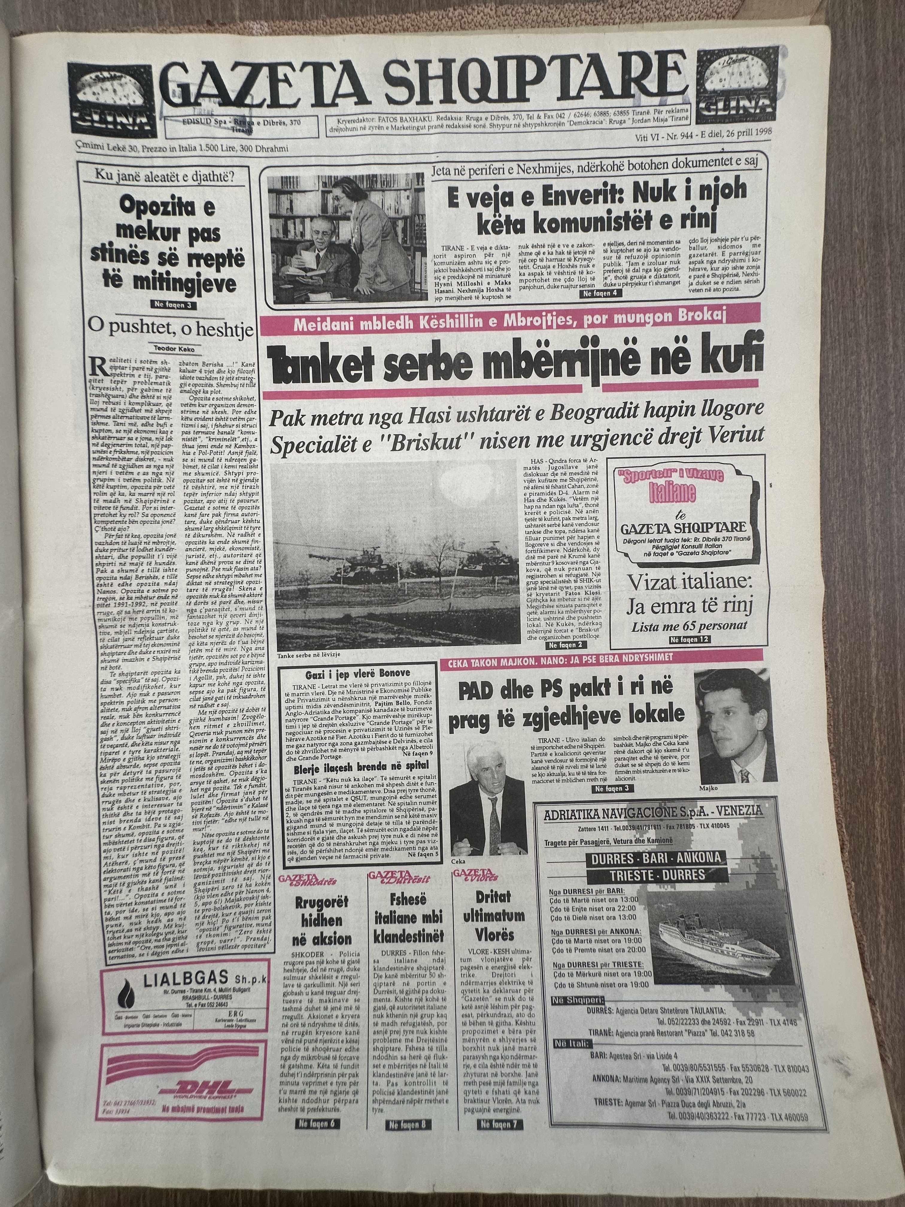 Gazeta Shqiptare 1998-12-26