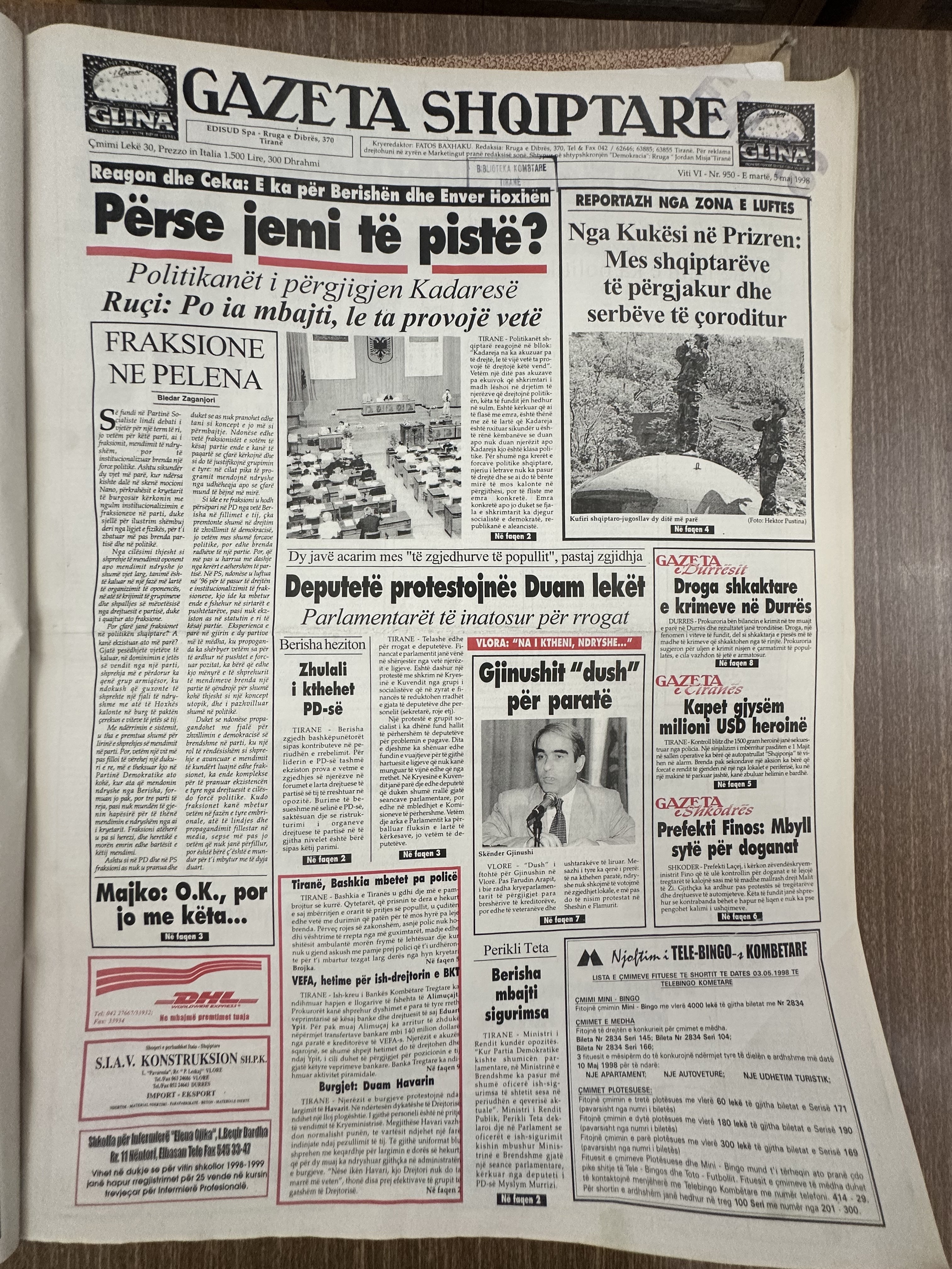 Gazeta Shqiptare 1998-04-05
