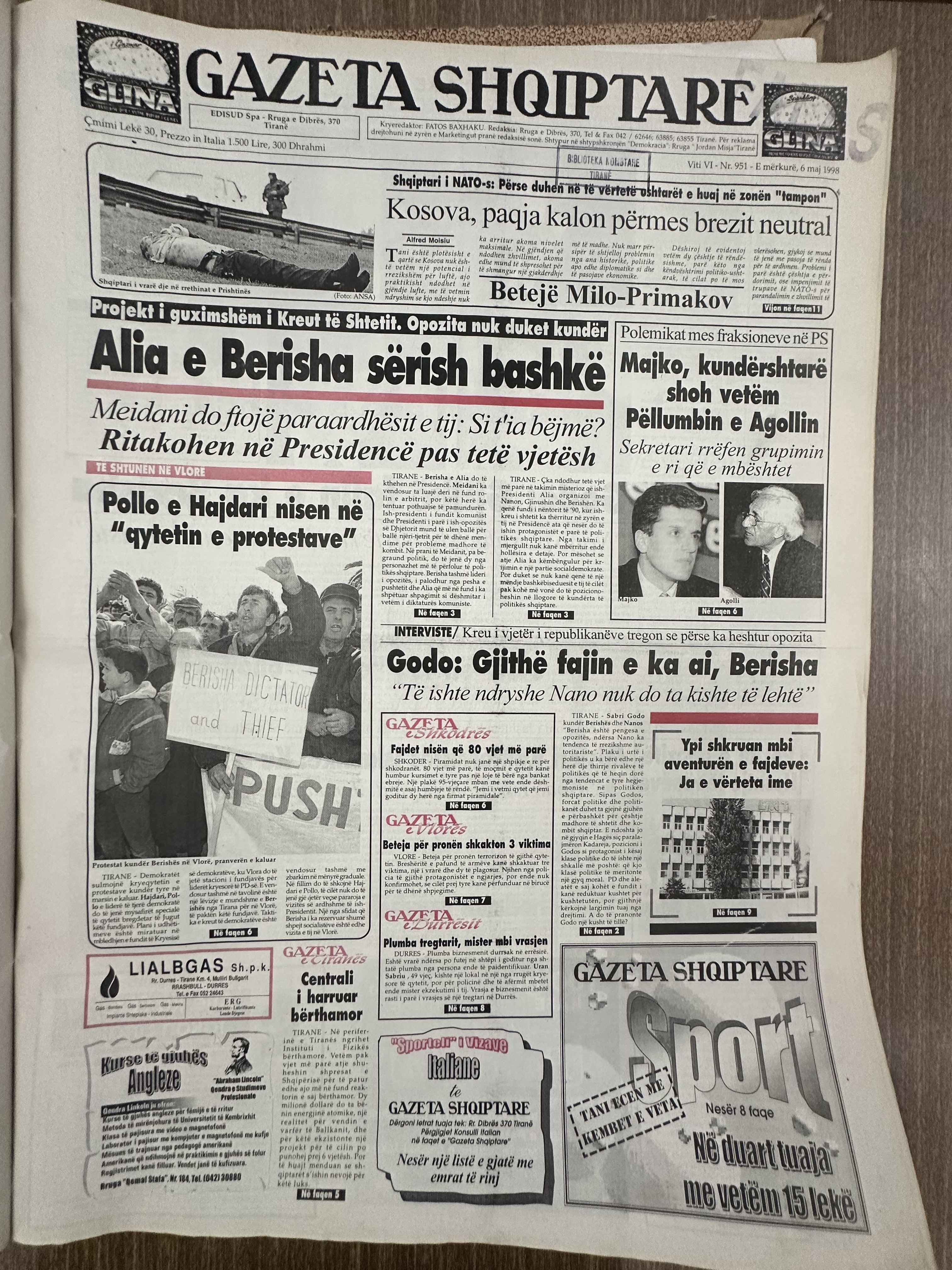 Gazeta Shqiptare 1998-04-06