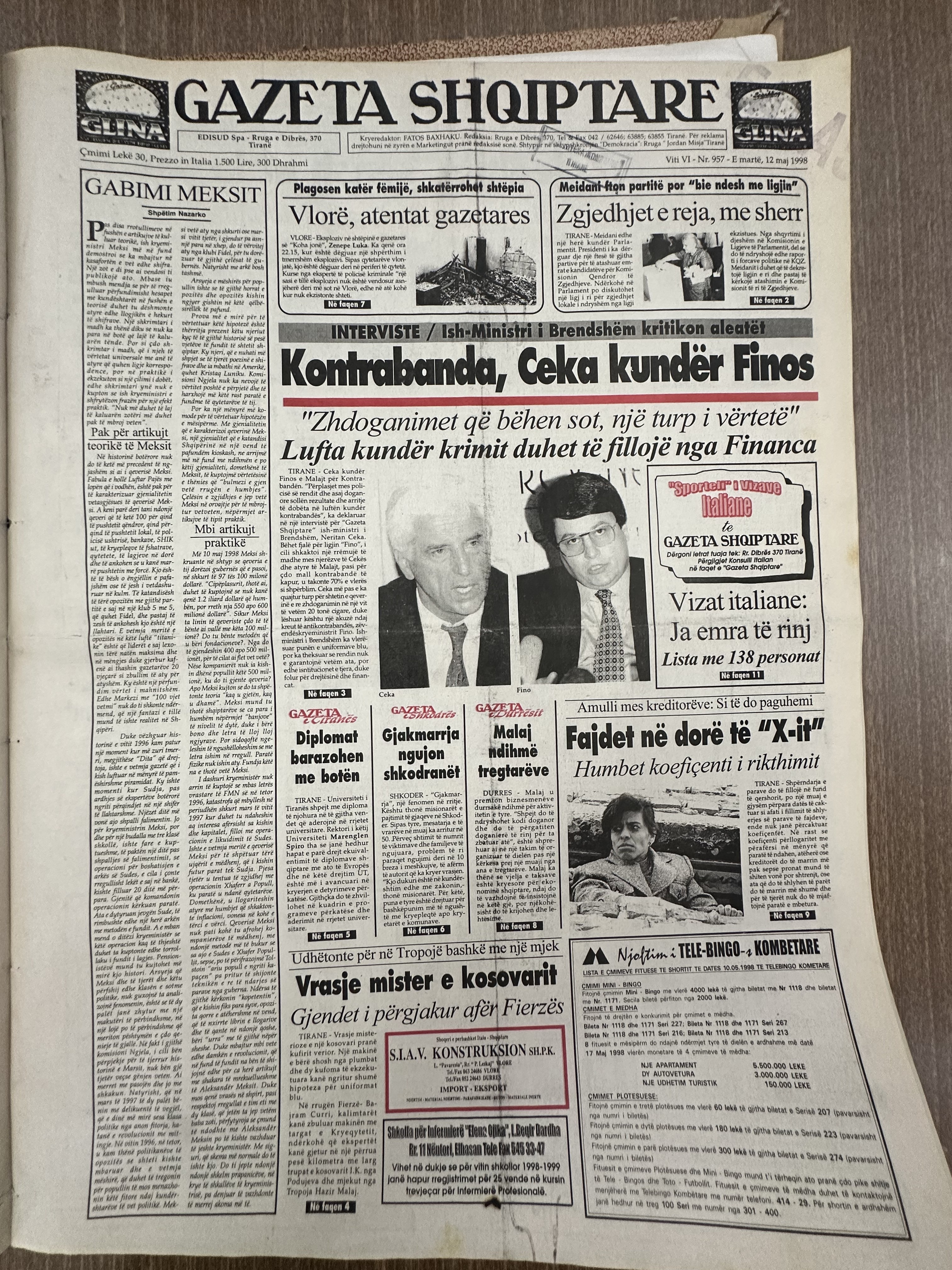 Gazeta Shqiptare 1998-05-12