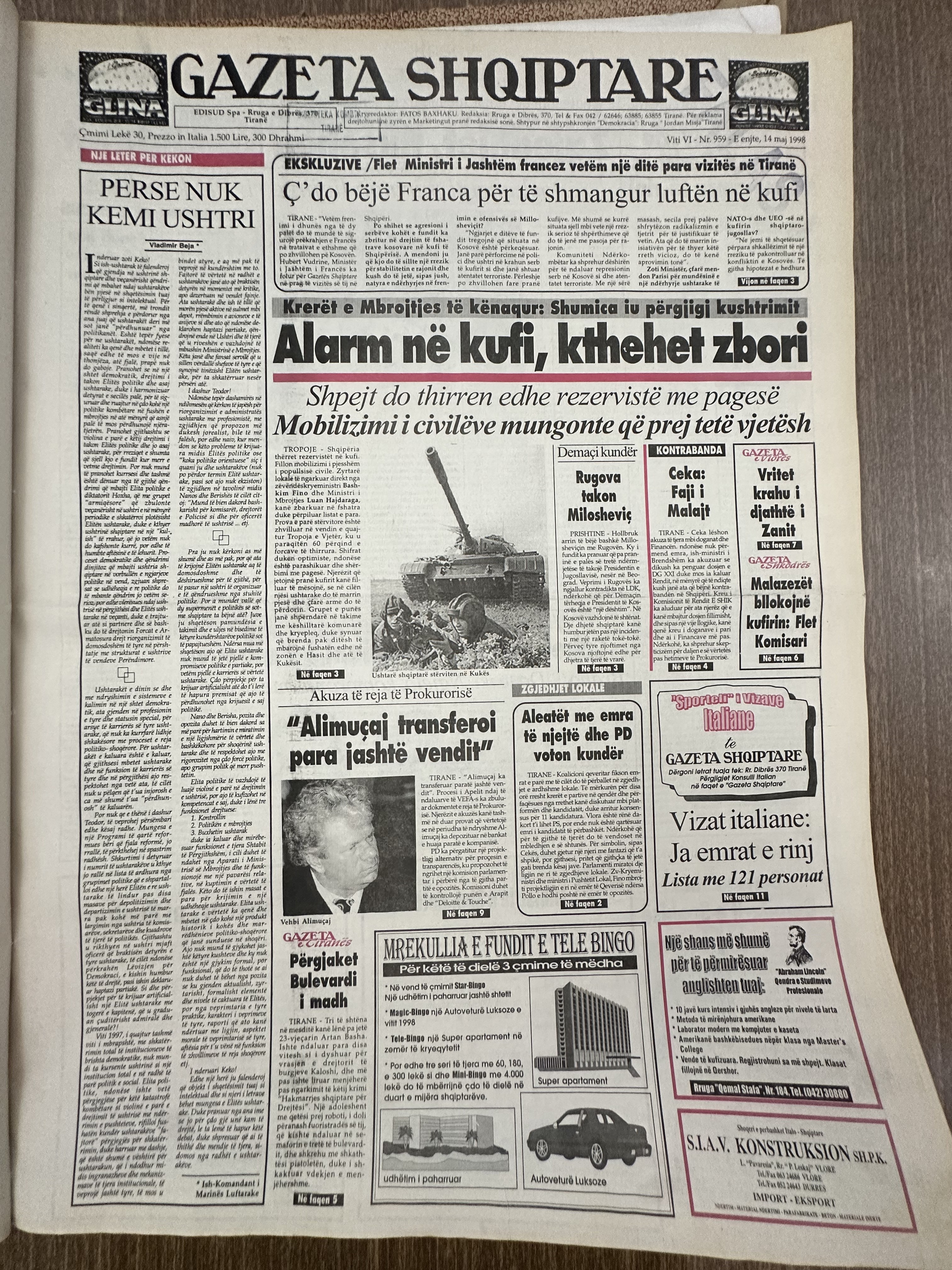 Gazeta Shqiptare 1998-05-01