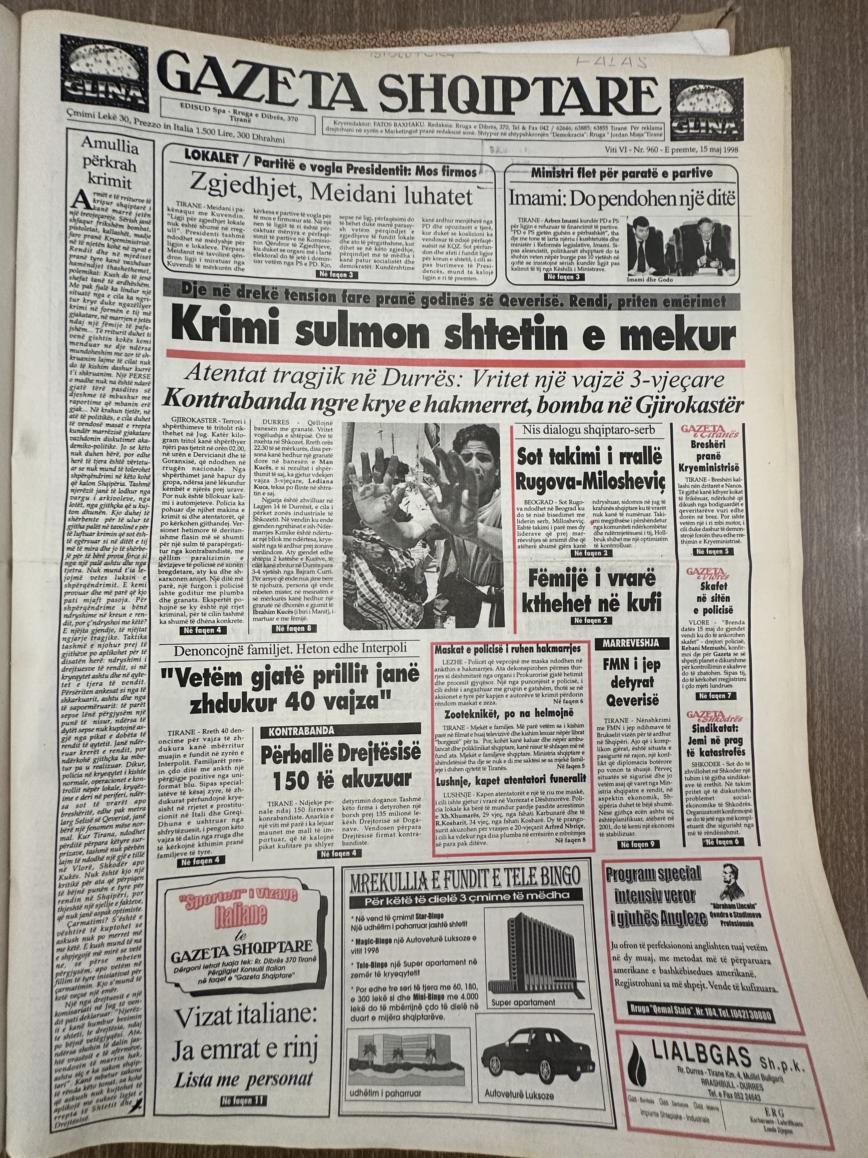 Gazeta Shqiptare 1998-05-15