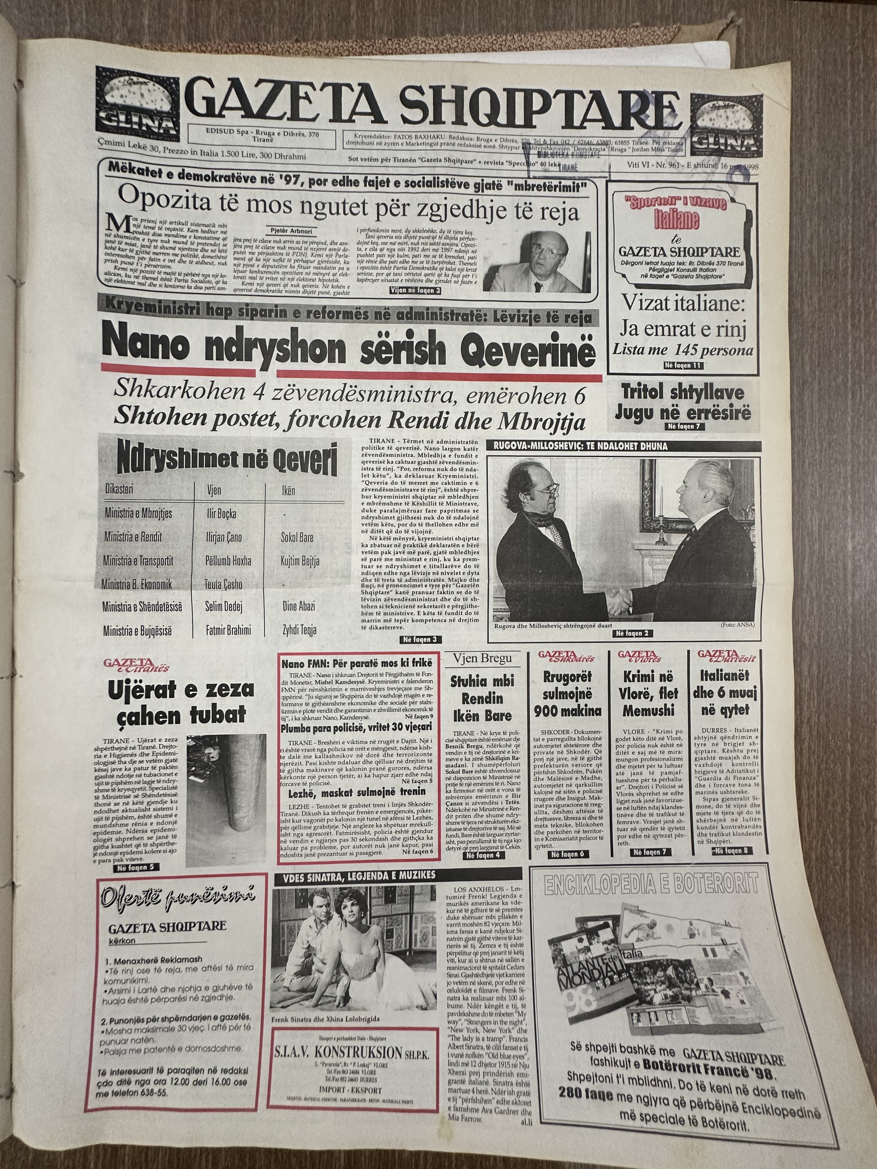 Gazeta Shqiptare 1999-01-16