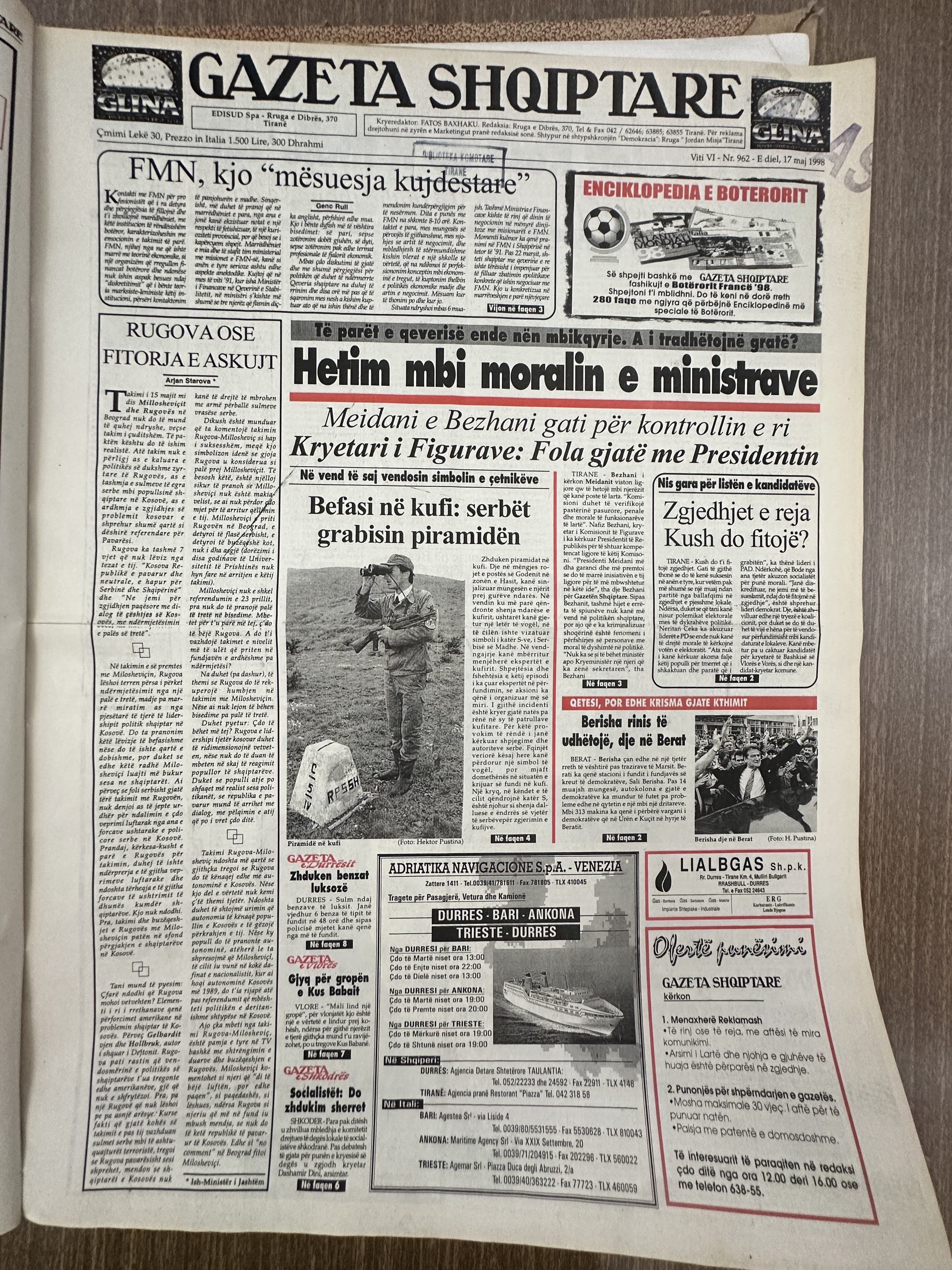 Gazeta Shqiptare 1998-07-07