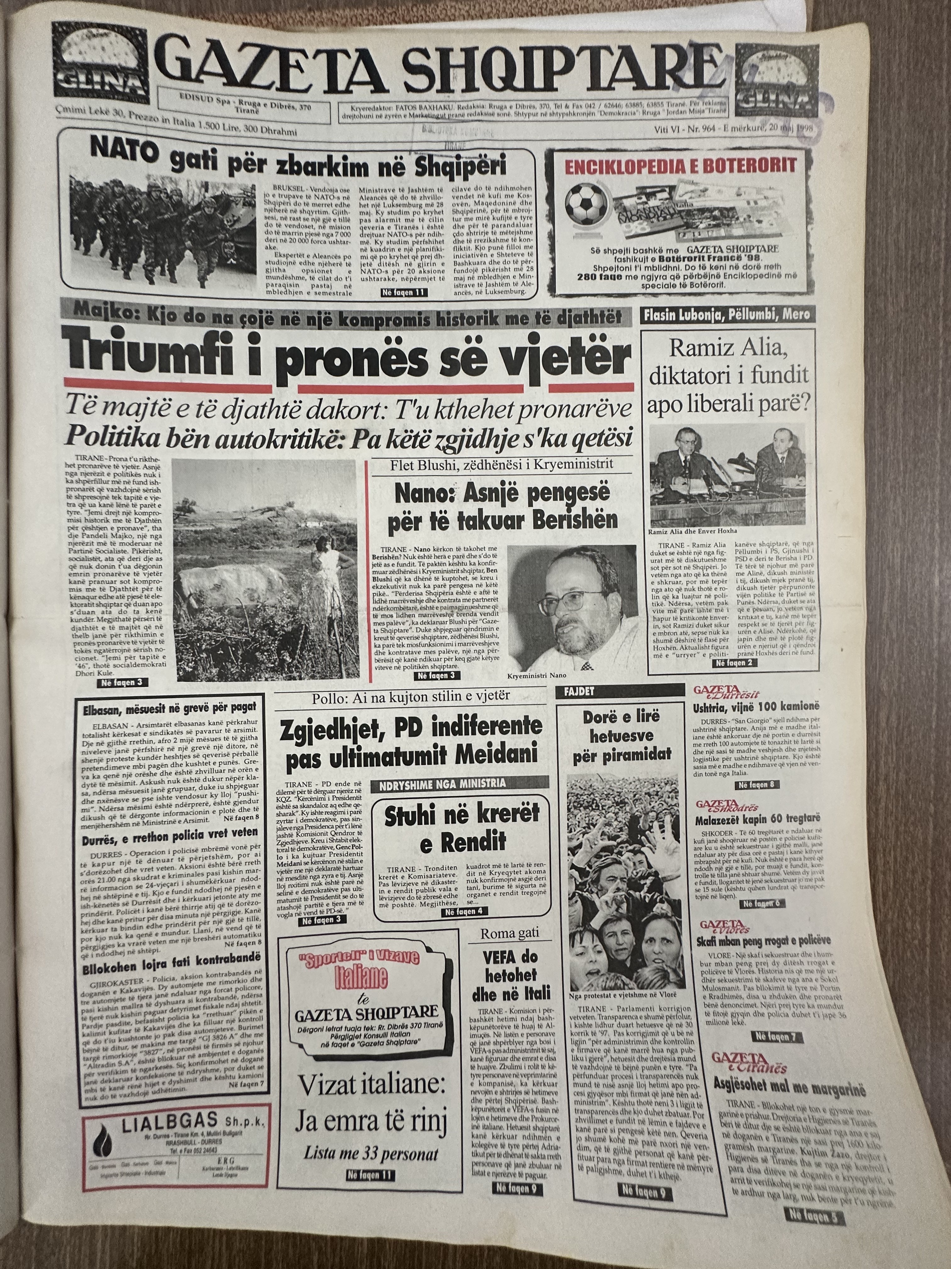 Gazeta Shqiptare 1998-05-20