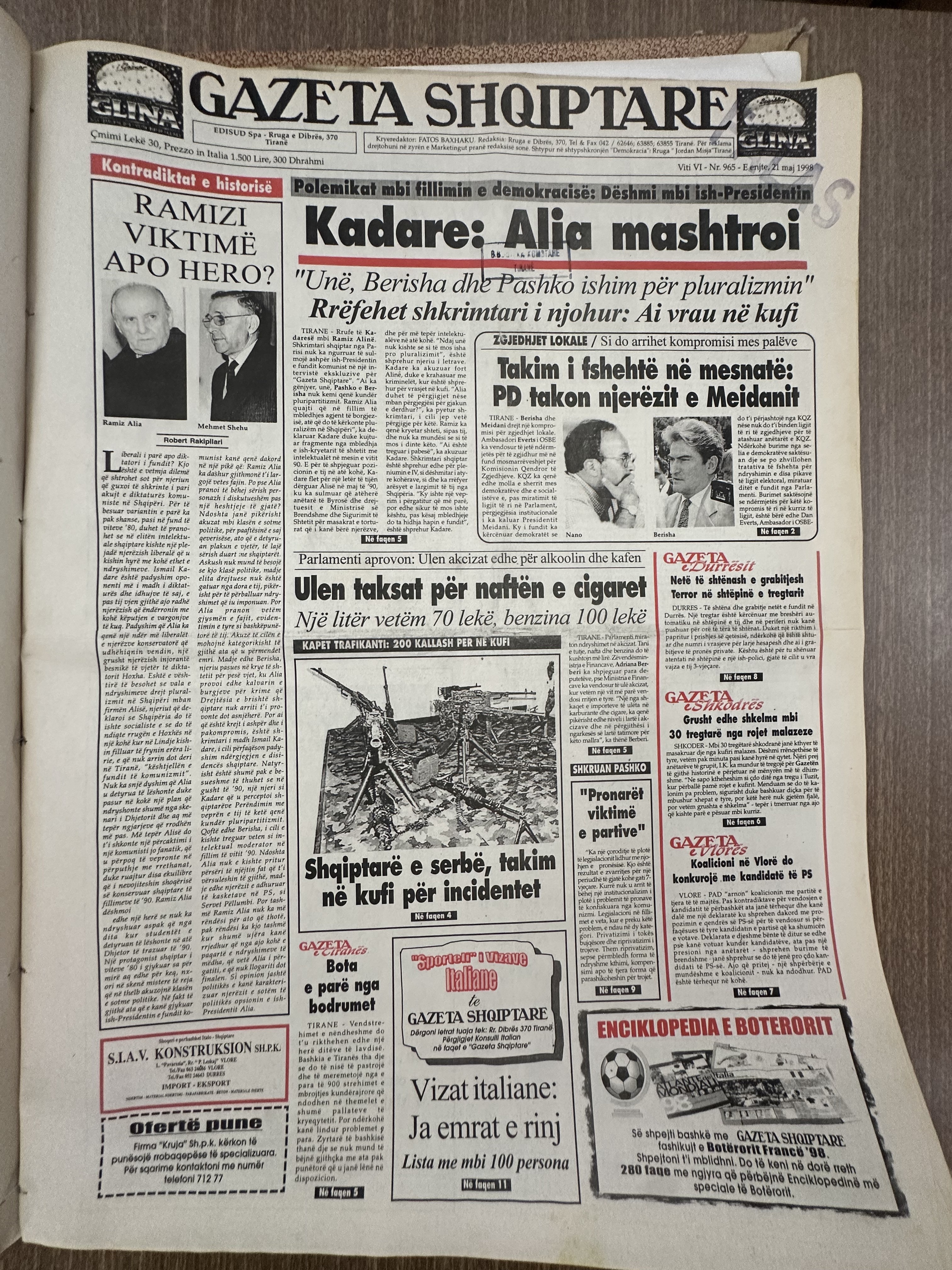 Gazeta Shqiptare 1998-05-21