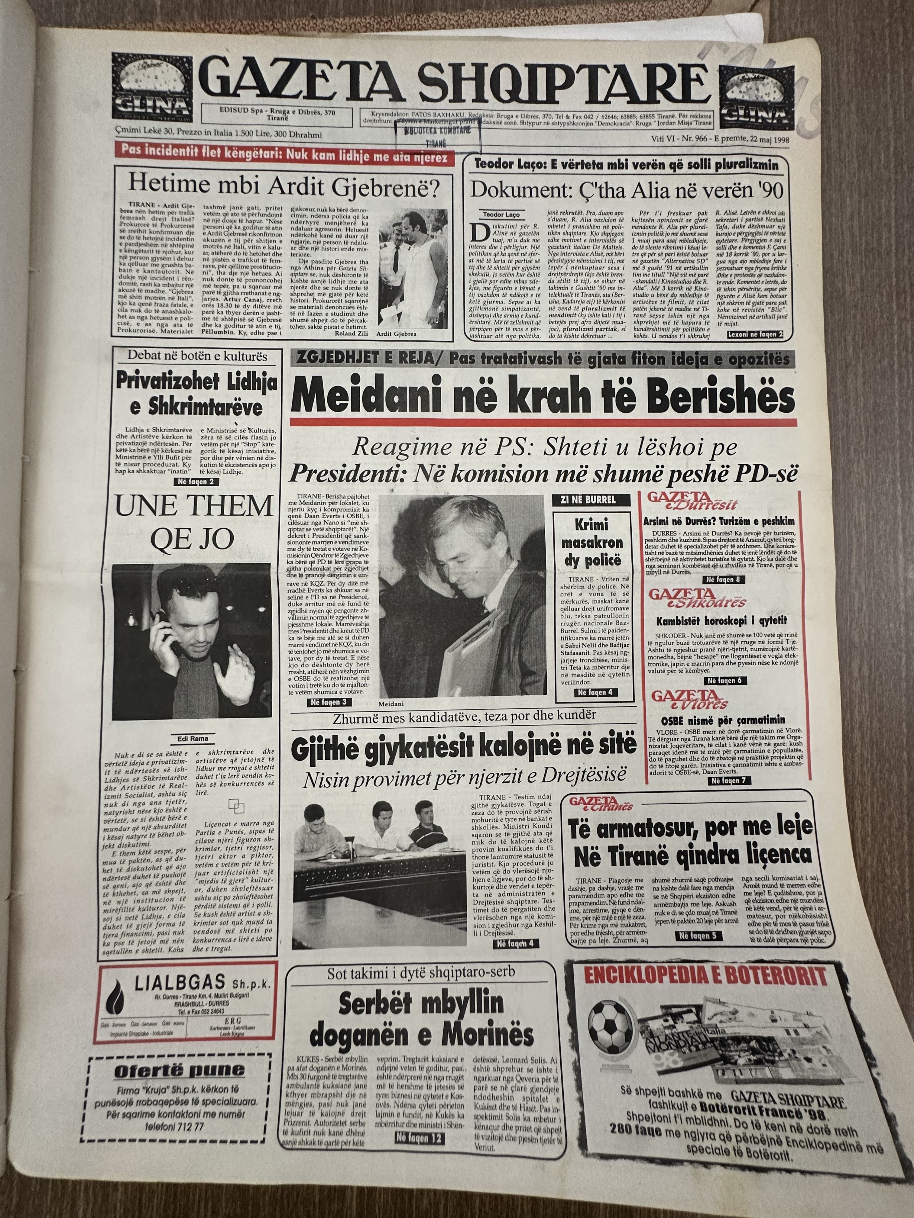 Gazeta Shqiptare 1998-05-22