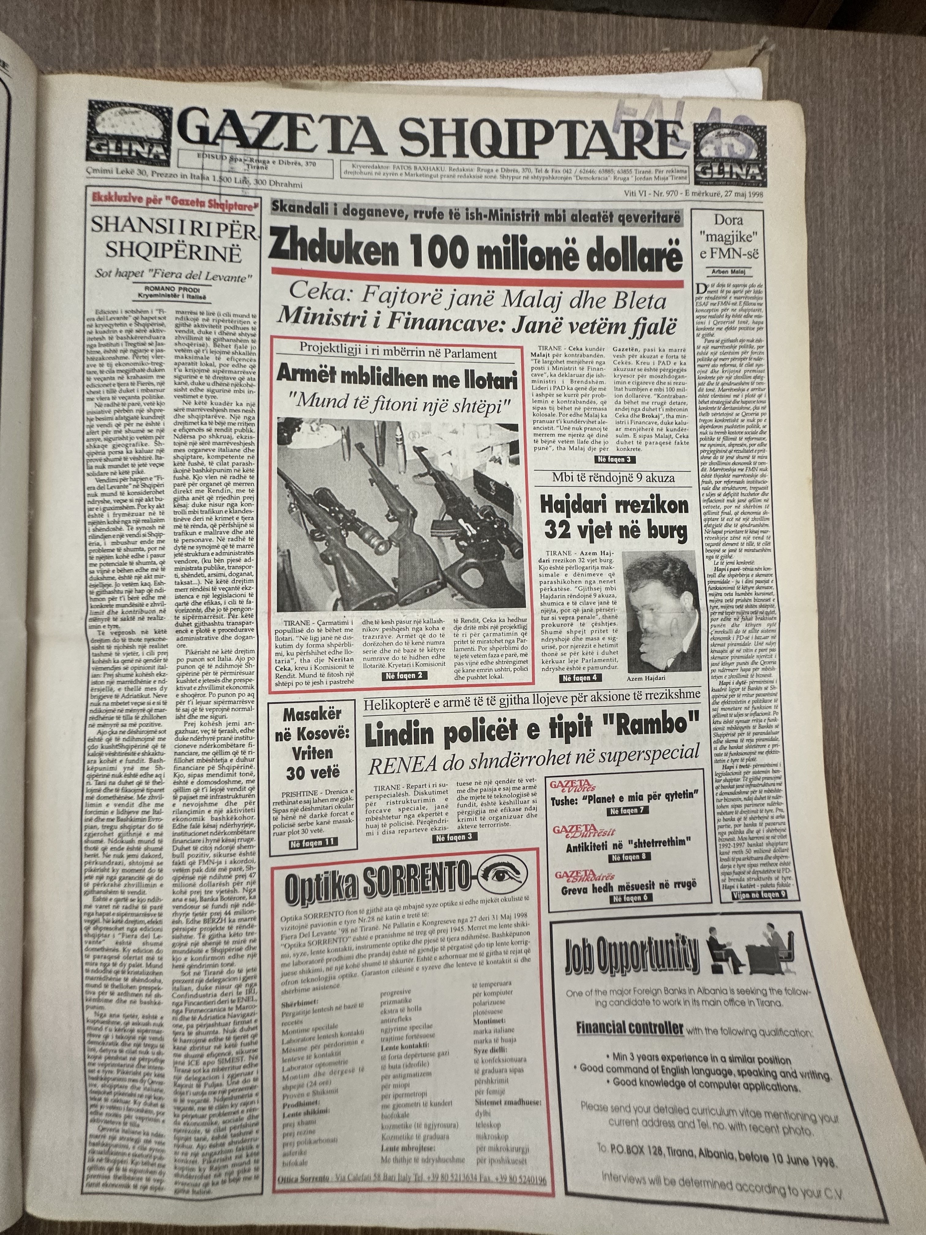 Gazeta Shqiptare 1998-07-27