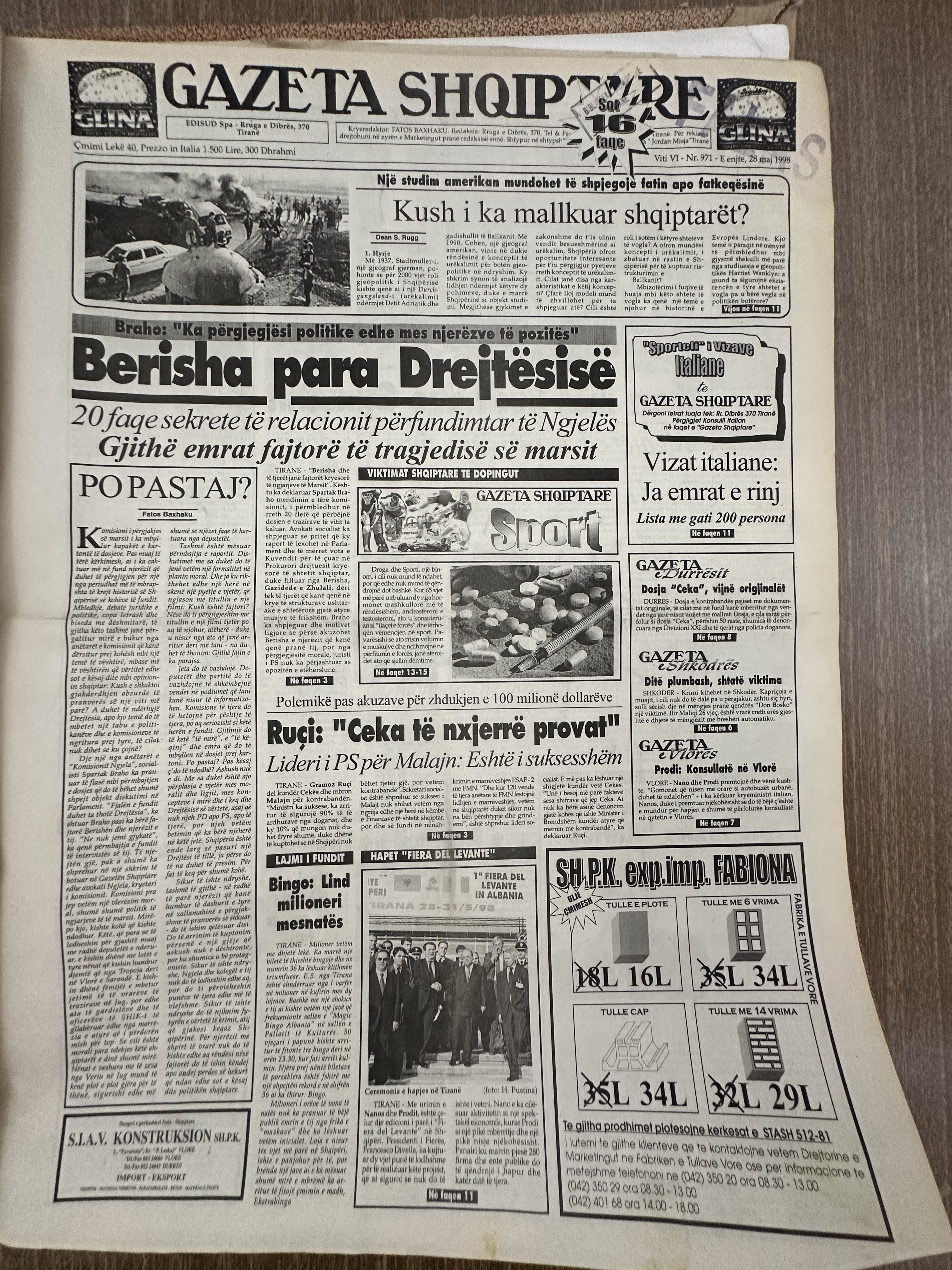 Gazeta Shqiptare 1998-05-28