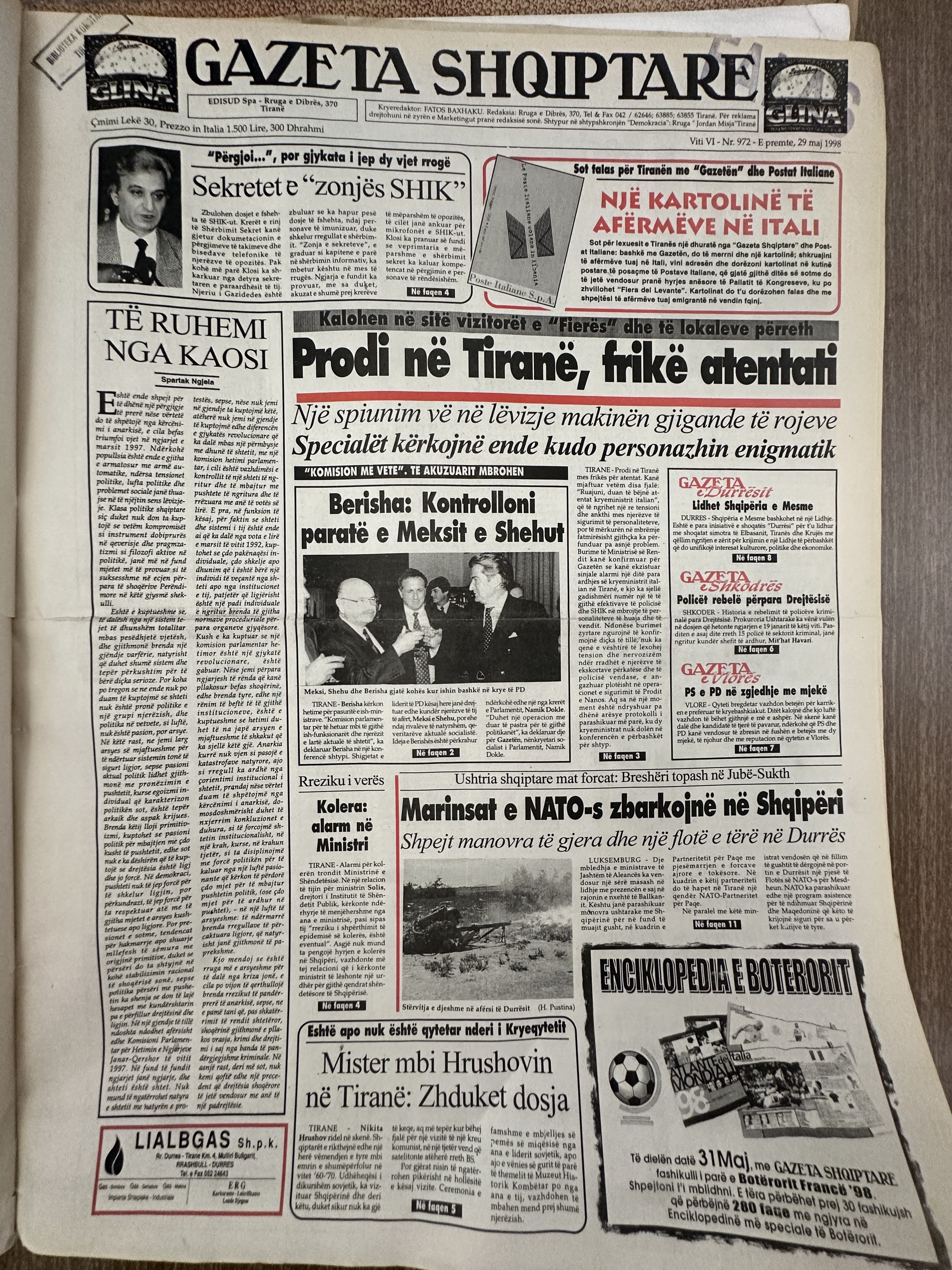 Gazeta Shqiptare 1998-01-29
