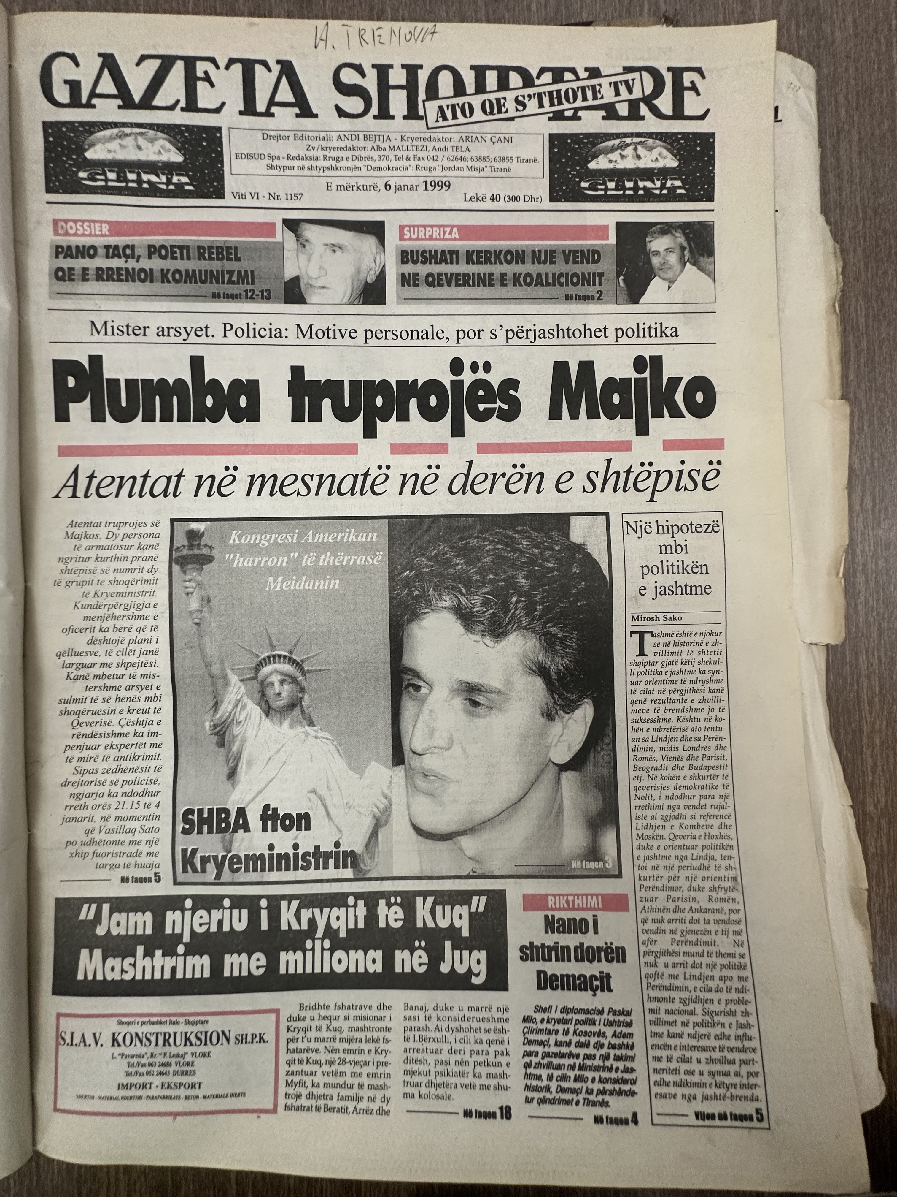 Gazeta Shqiptare 1999-01-06