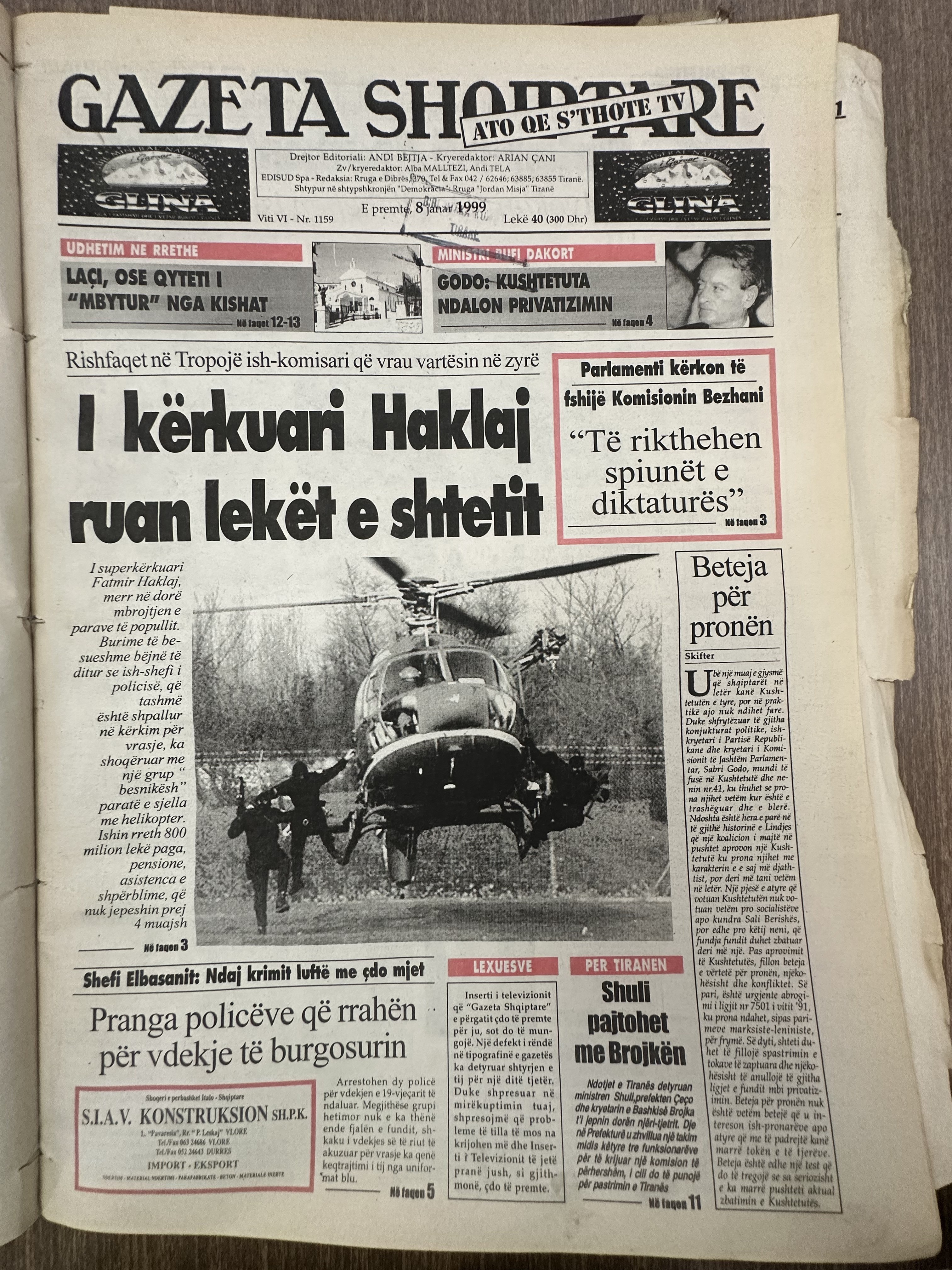 Gazeta Shqiptare 1999-01-08