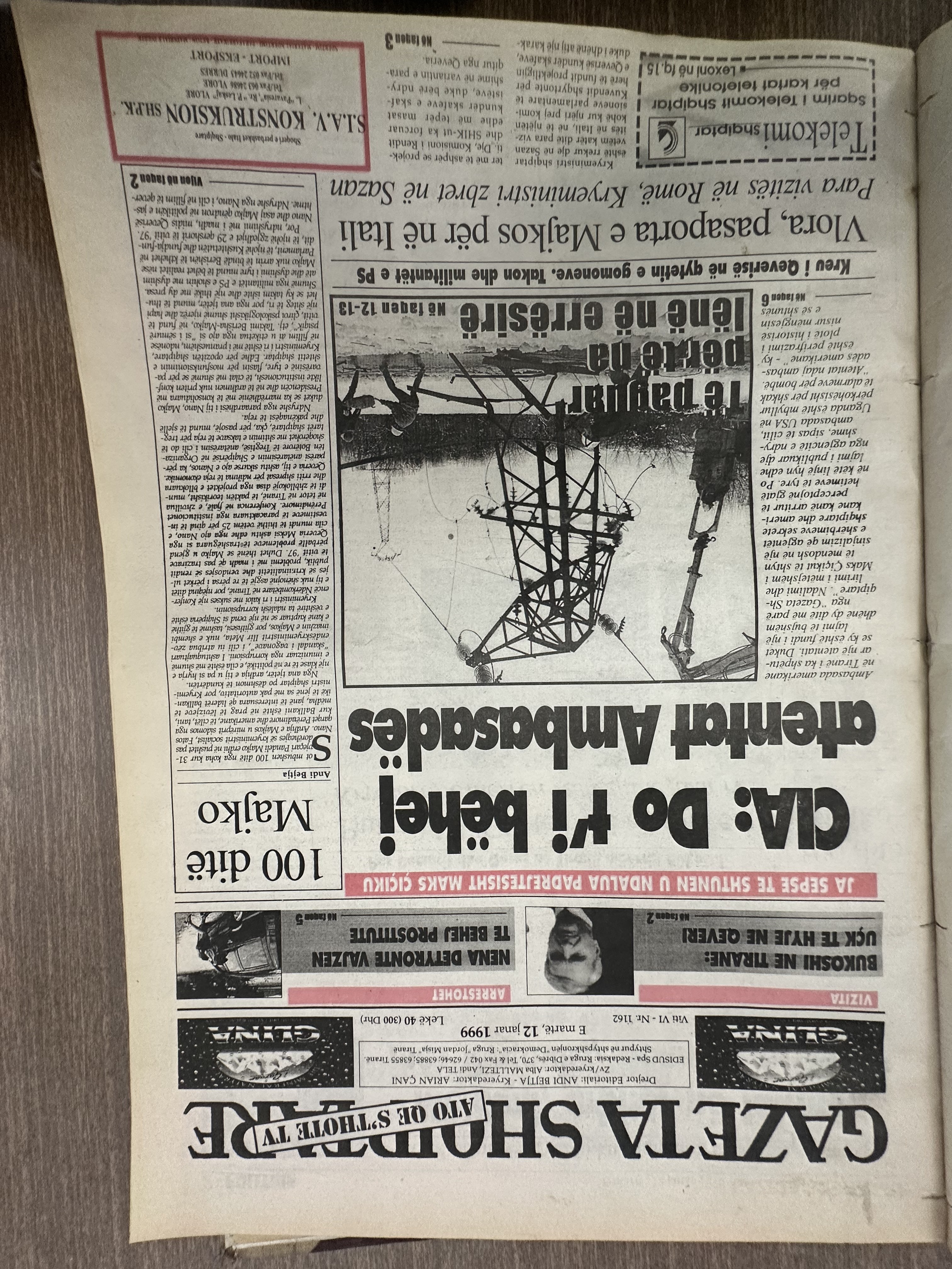 Gazeta Shqiptare 1999-01-12