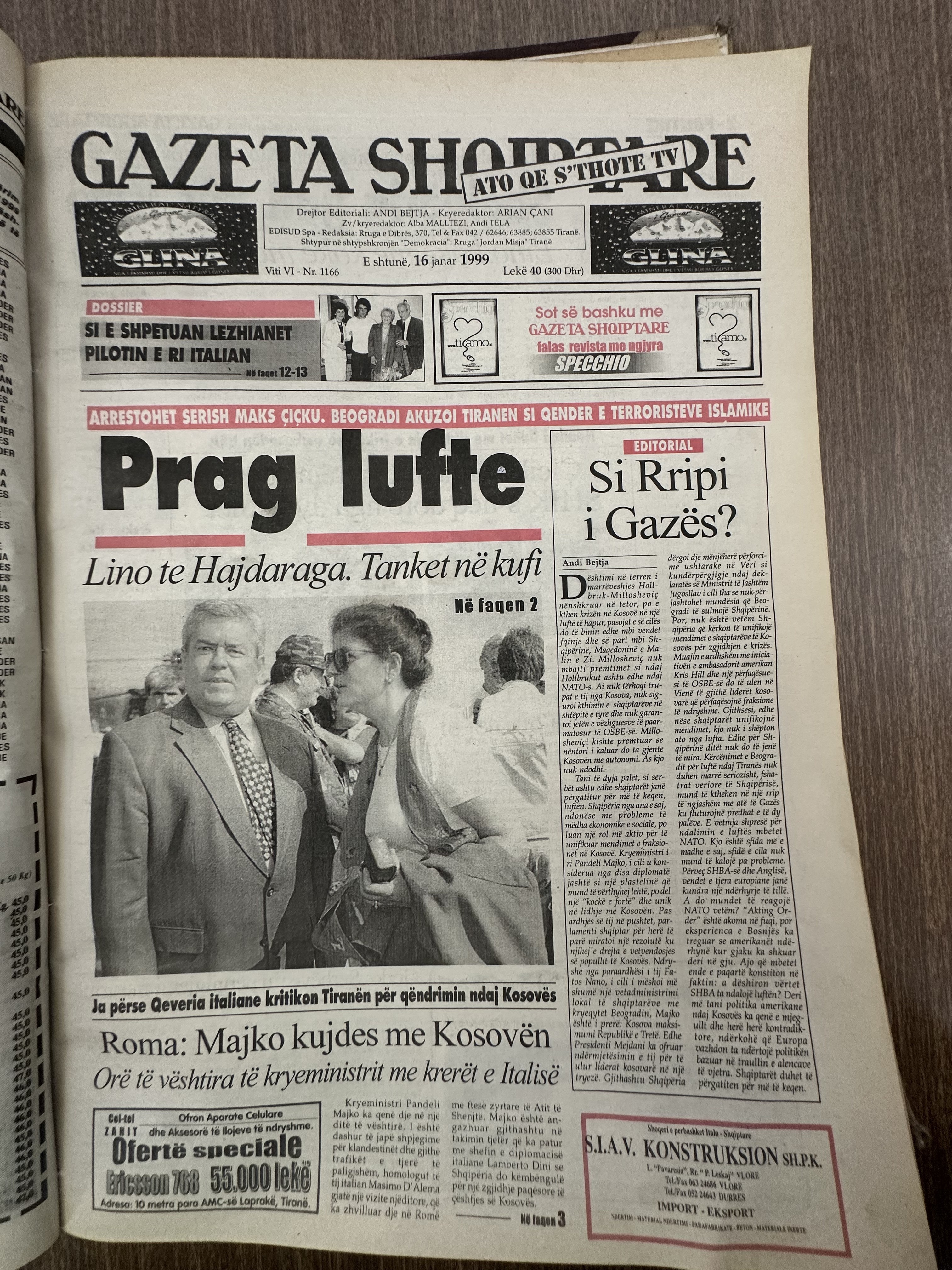 Gazeta Shqiptare 1999-01-16
