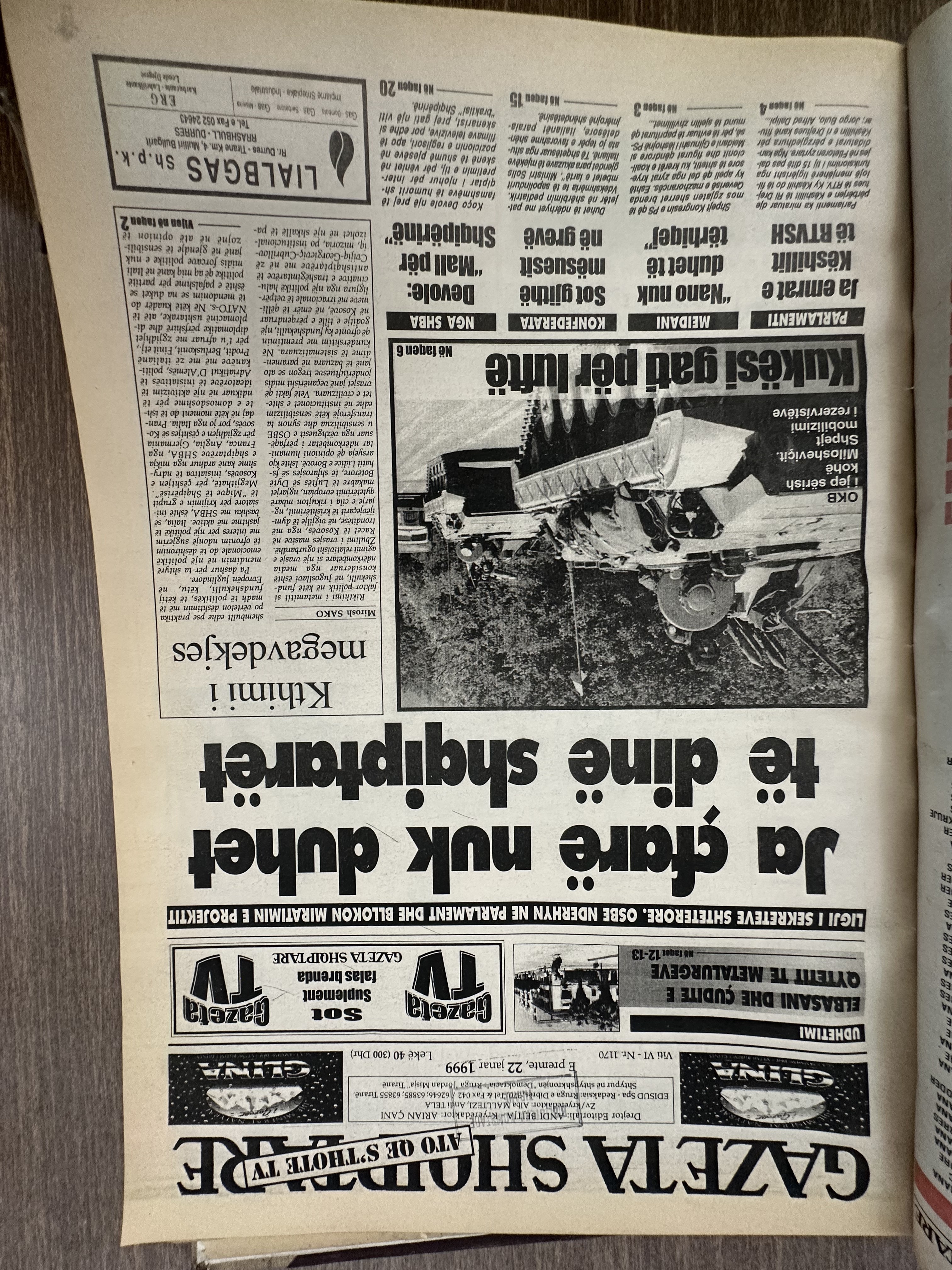Gazeta Shqiptare 1999-01-22