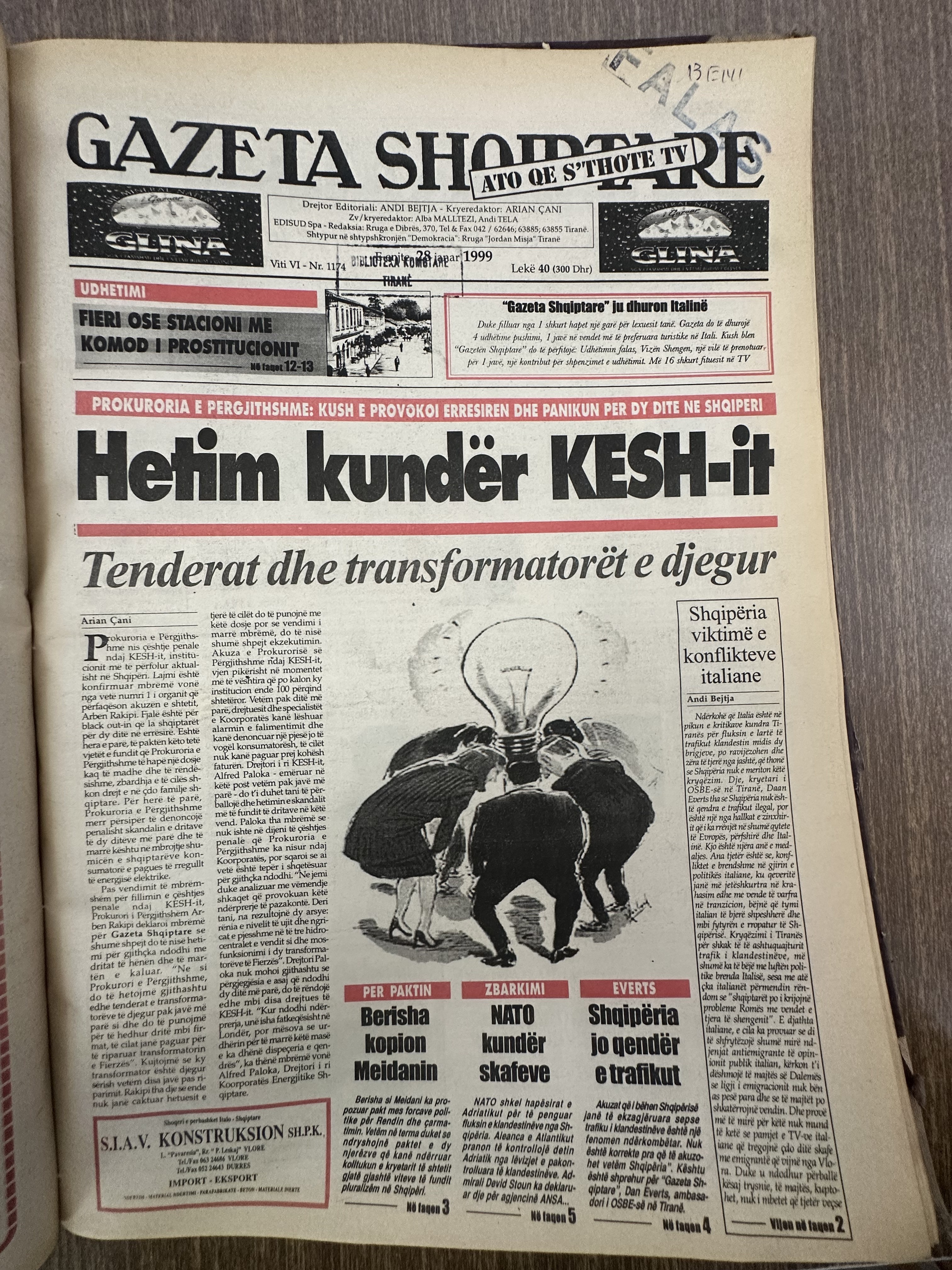 Gazeta Shqiptare 1999-01-18