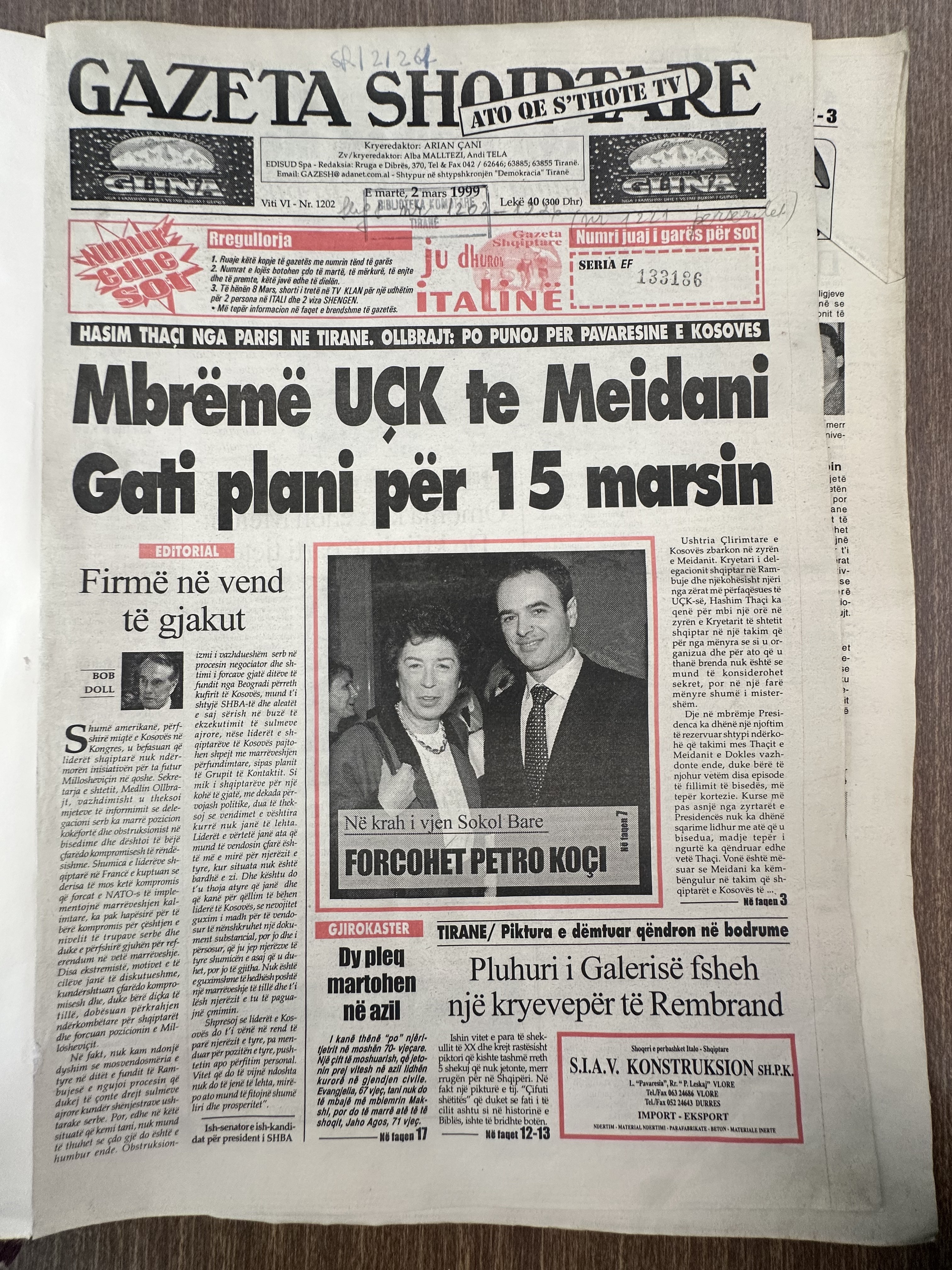 Gazeta Shqiptare 1999-03-02