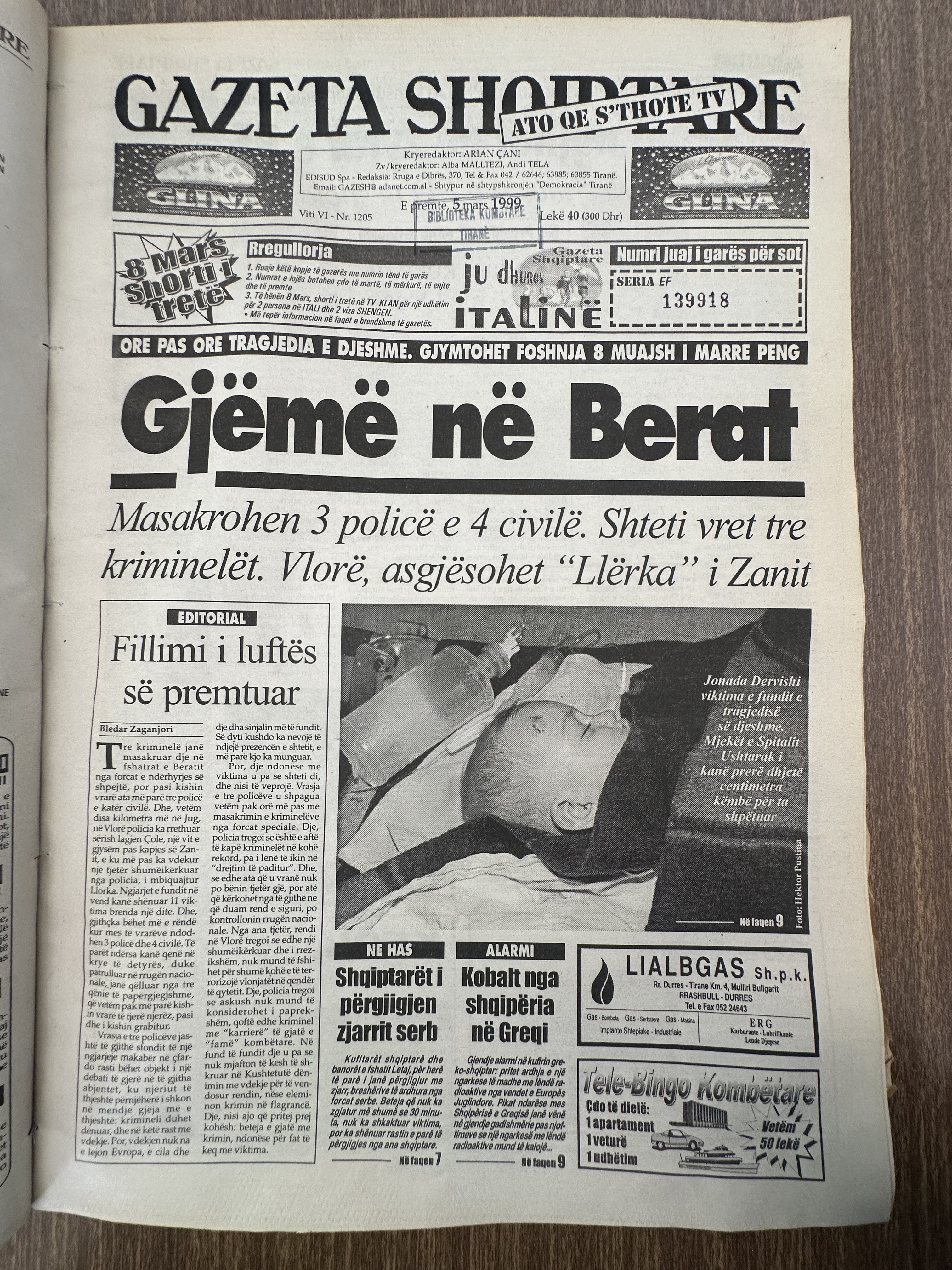 Gazeta Shqiptare 1999-03-05