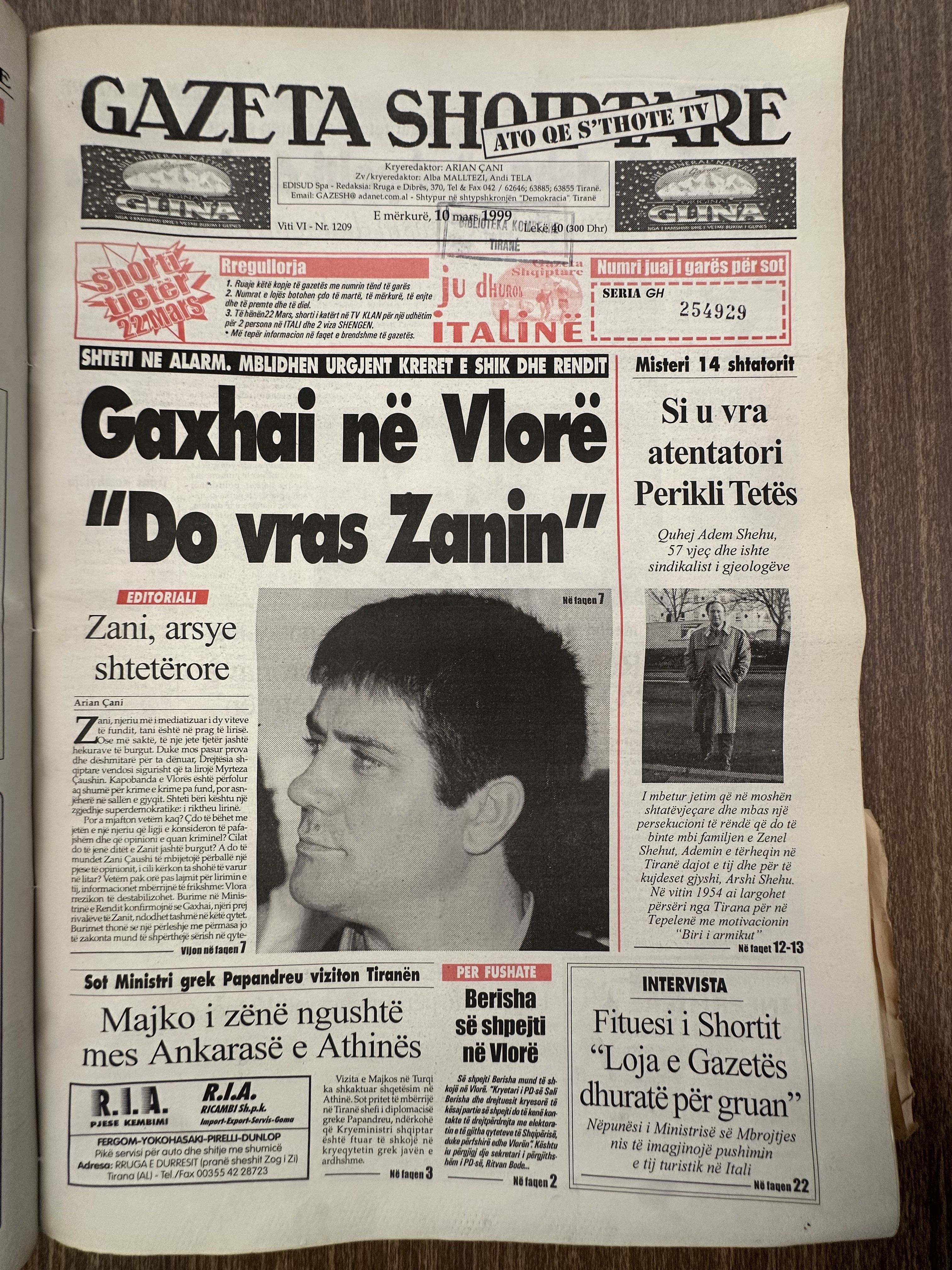 Gazeta Shqiptare 1999-03-10