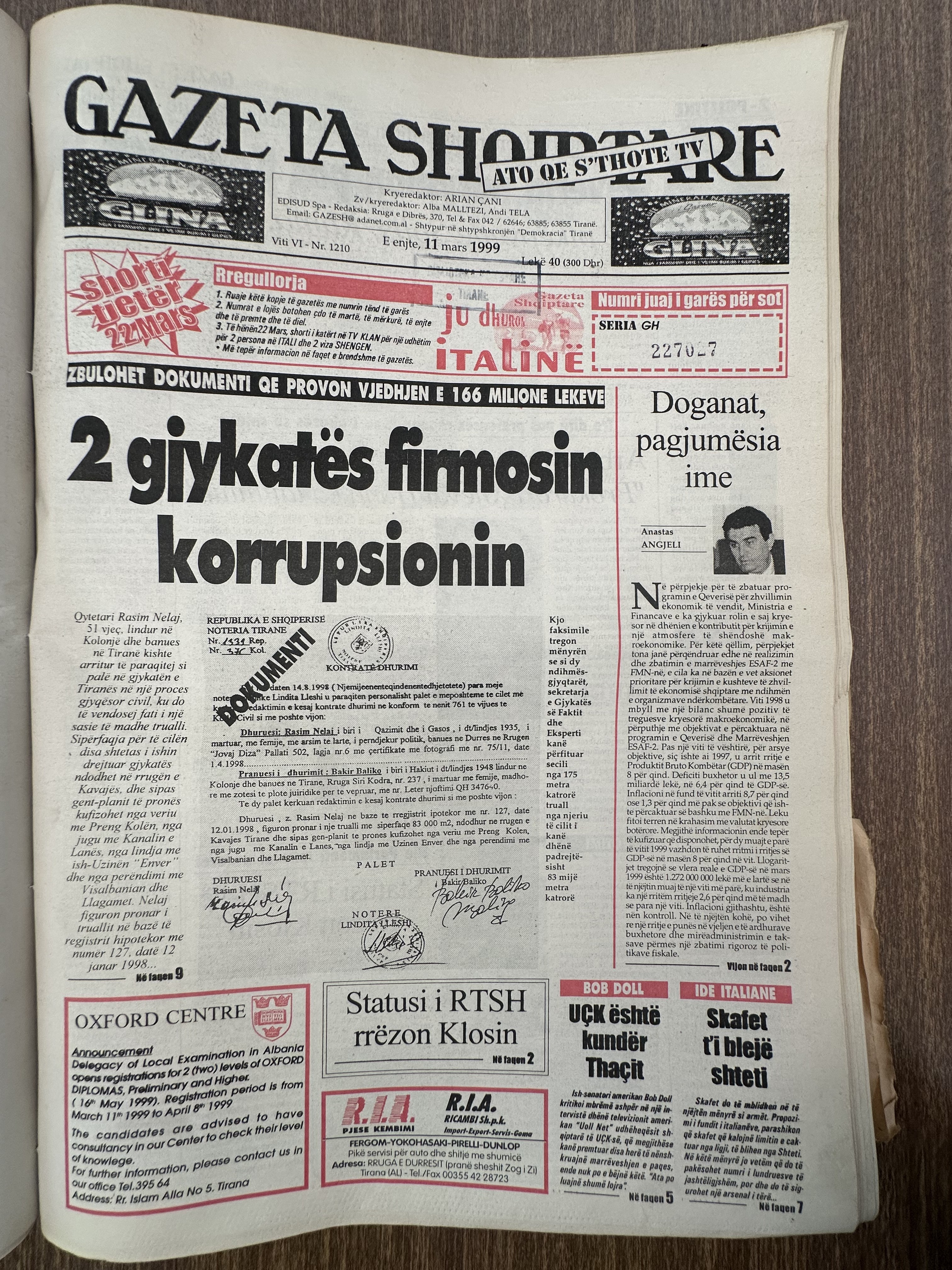 Gazeta Shqiptare 1999-03-11