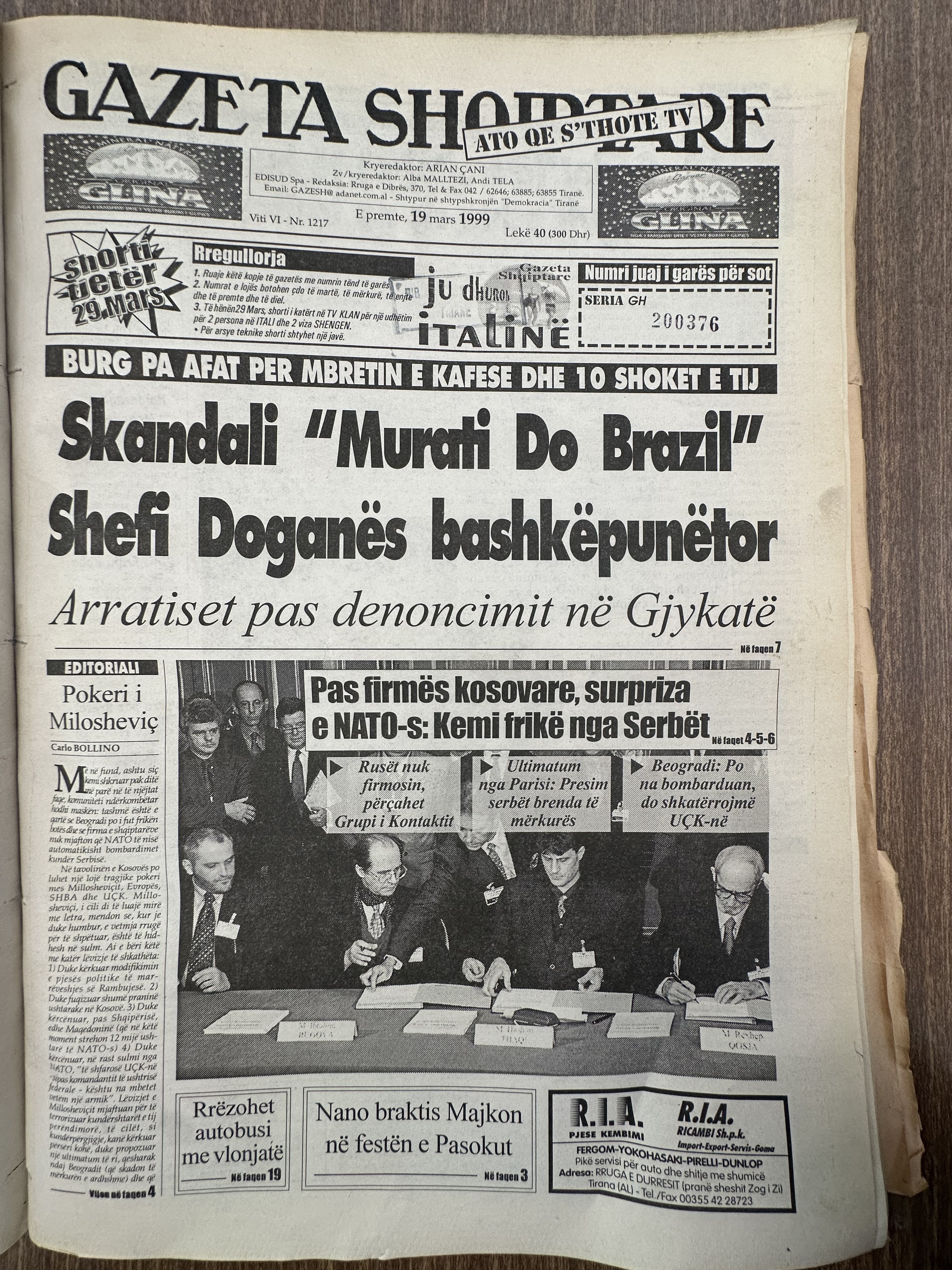 Gazeta Shqiptare 1999-03-19