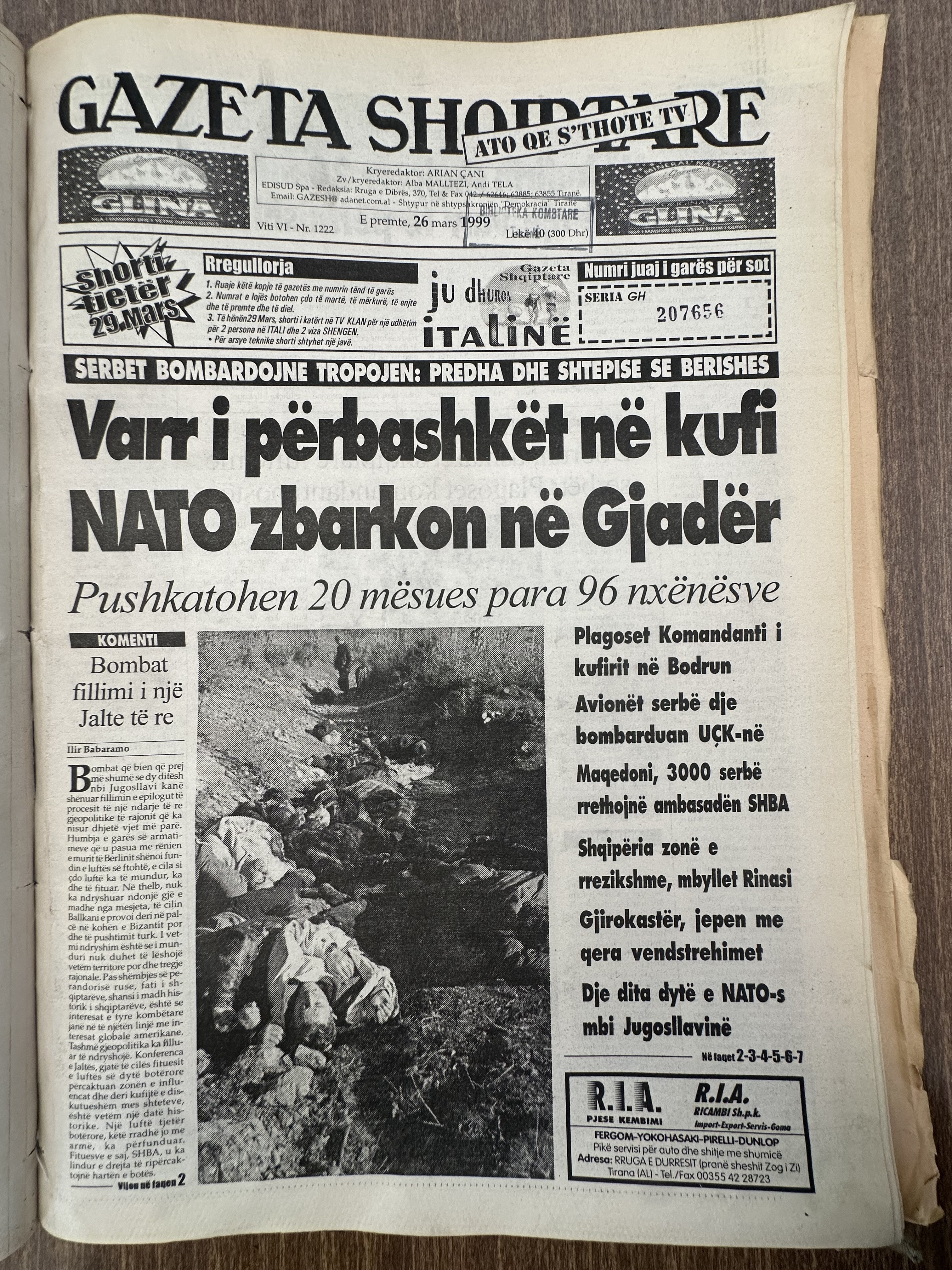 Gazeta Shqiptare 1999-03-26