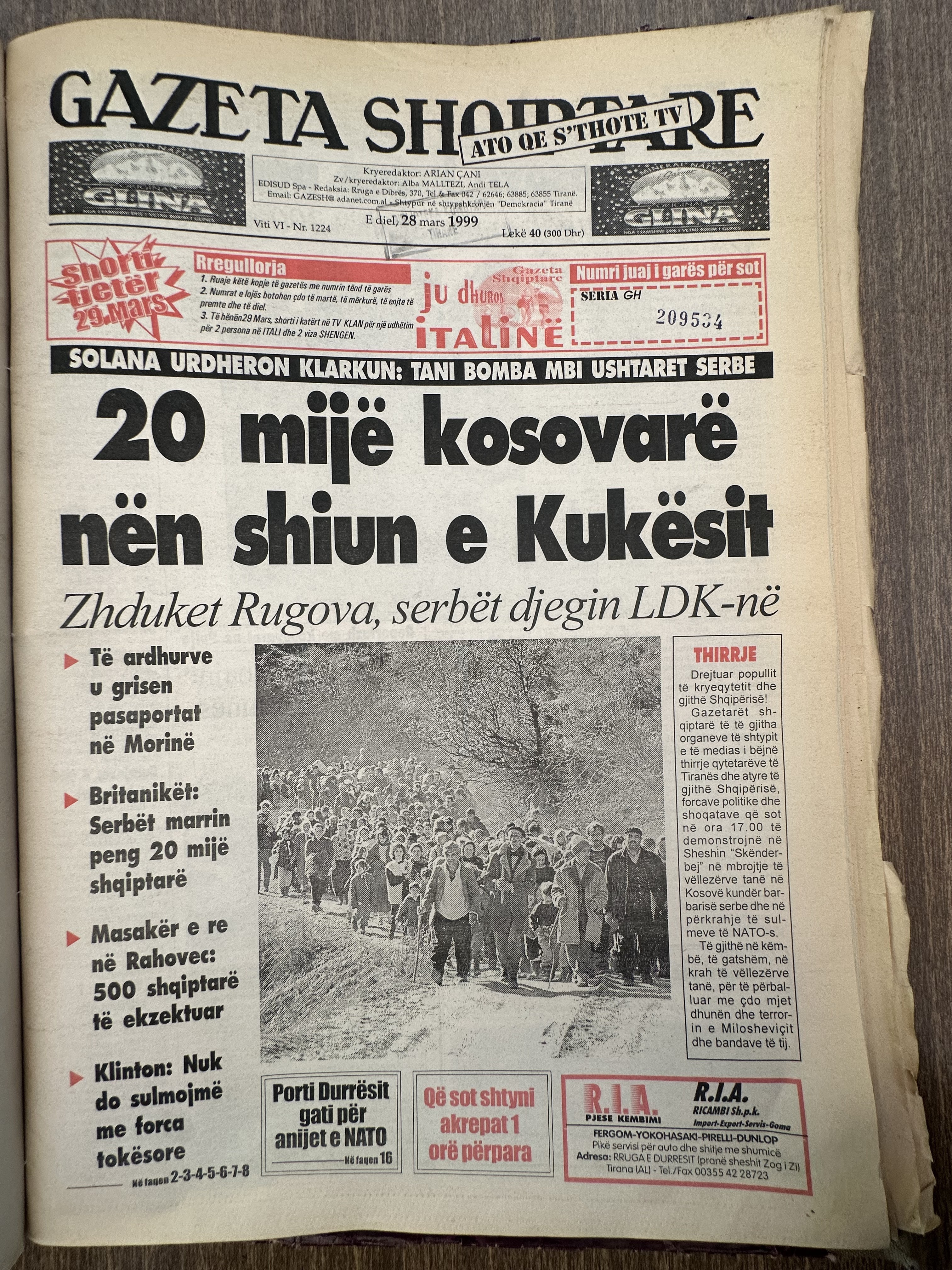 Gazeta Shqiptare 1999-03-28