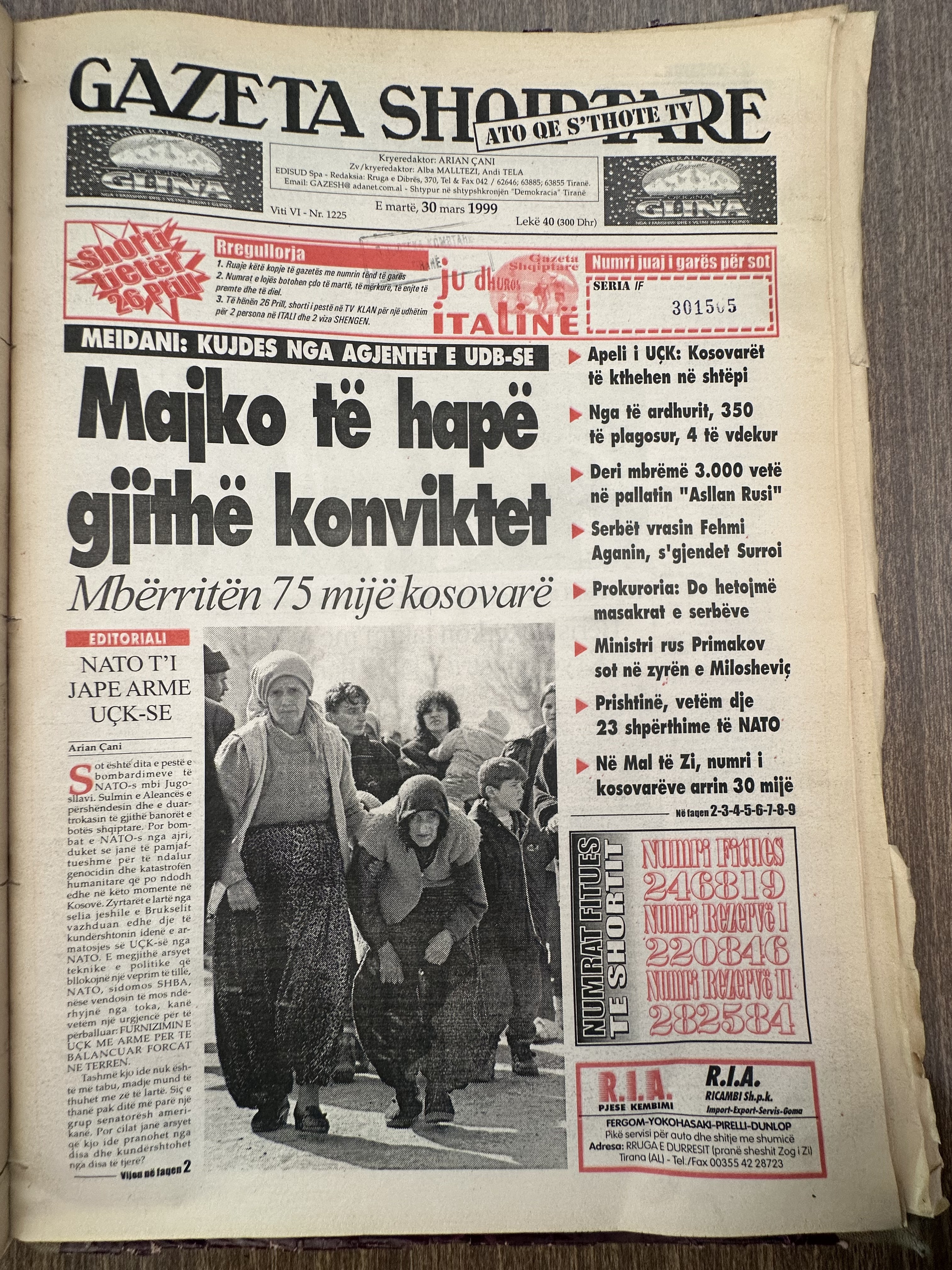 Gazeta Shqiptare 1999-03-30