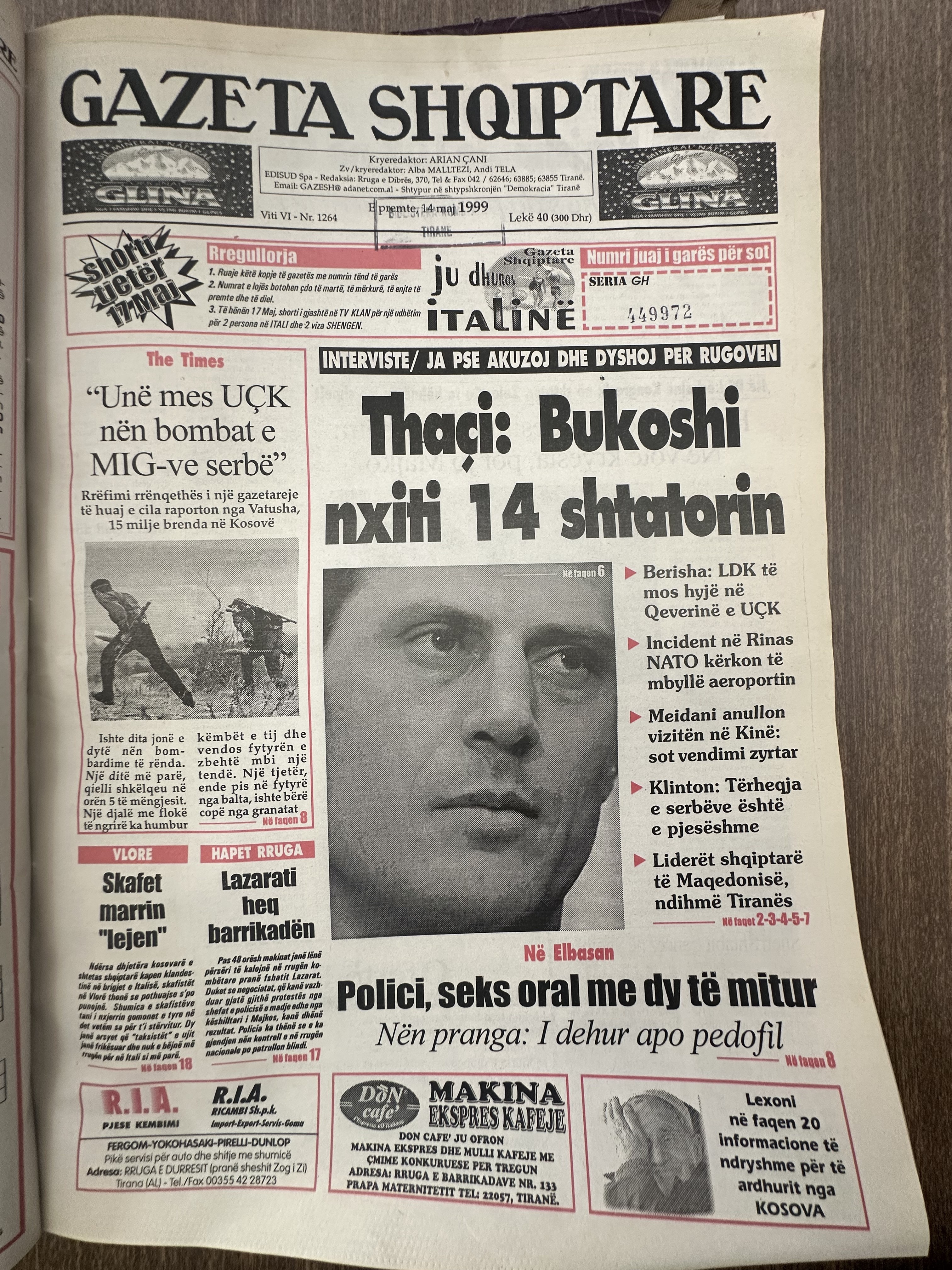Gazeta Shqiptare 1999-05-14