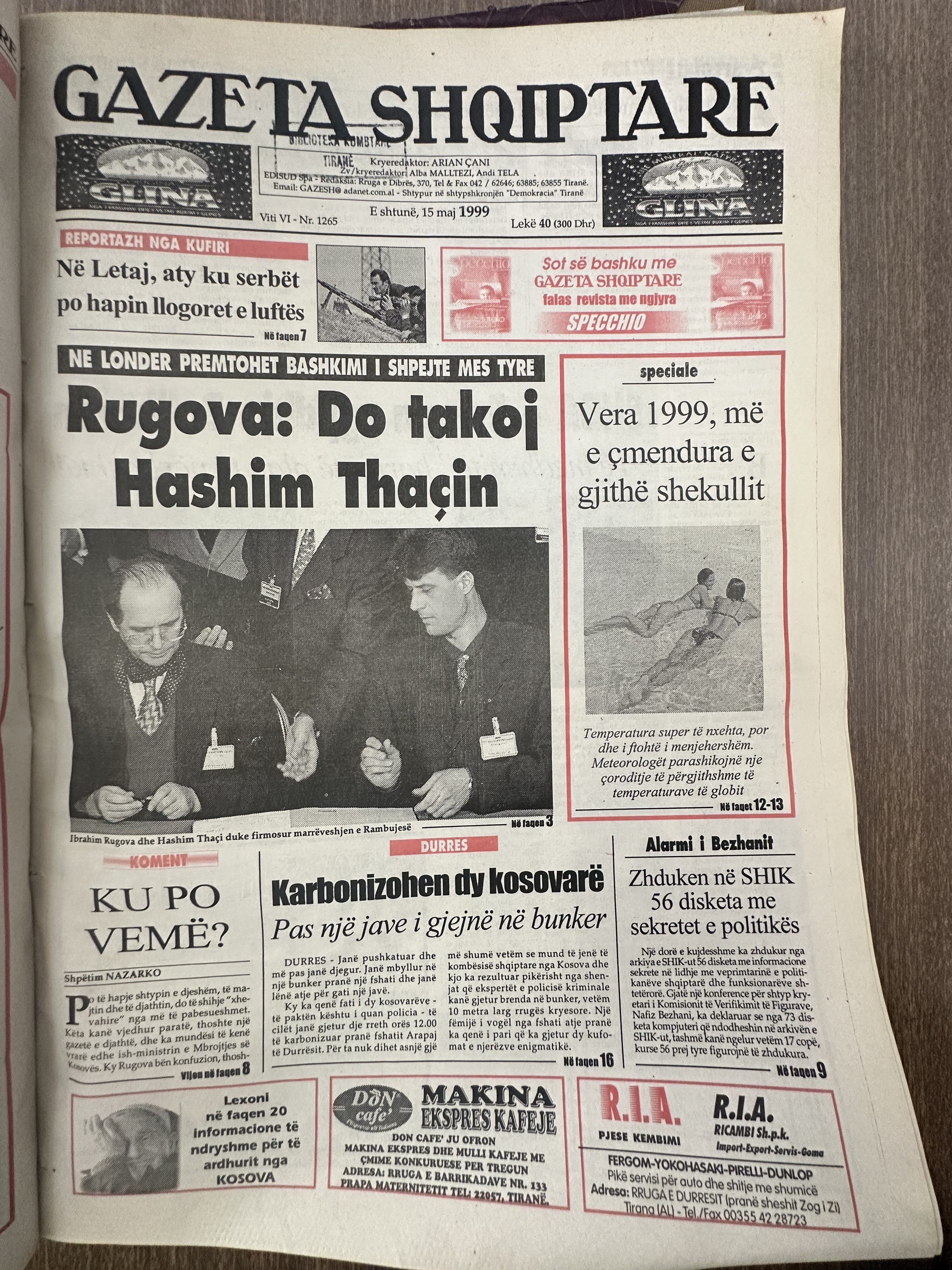 Gazeta Shqiptare 1999-05-15
