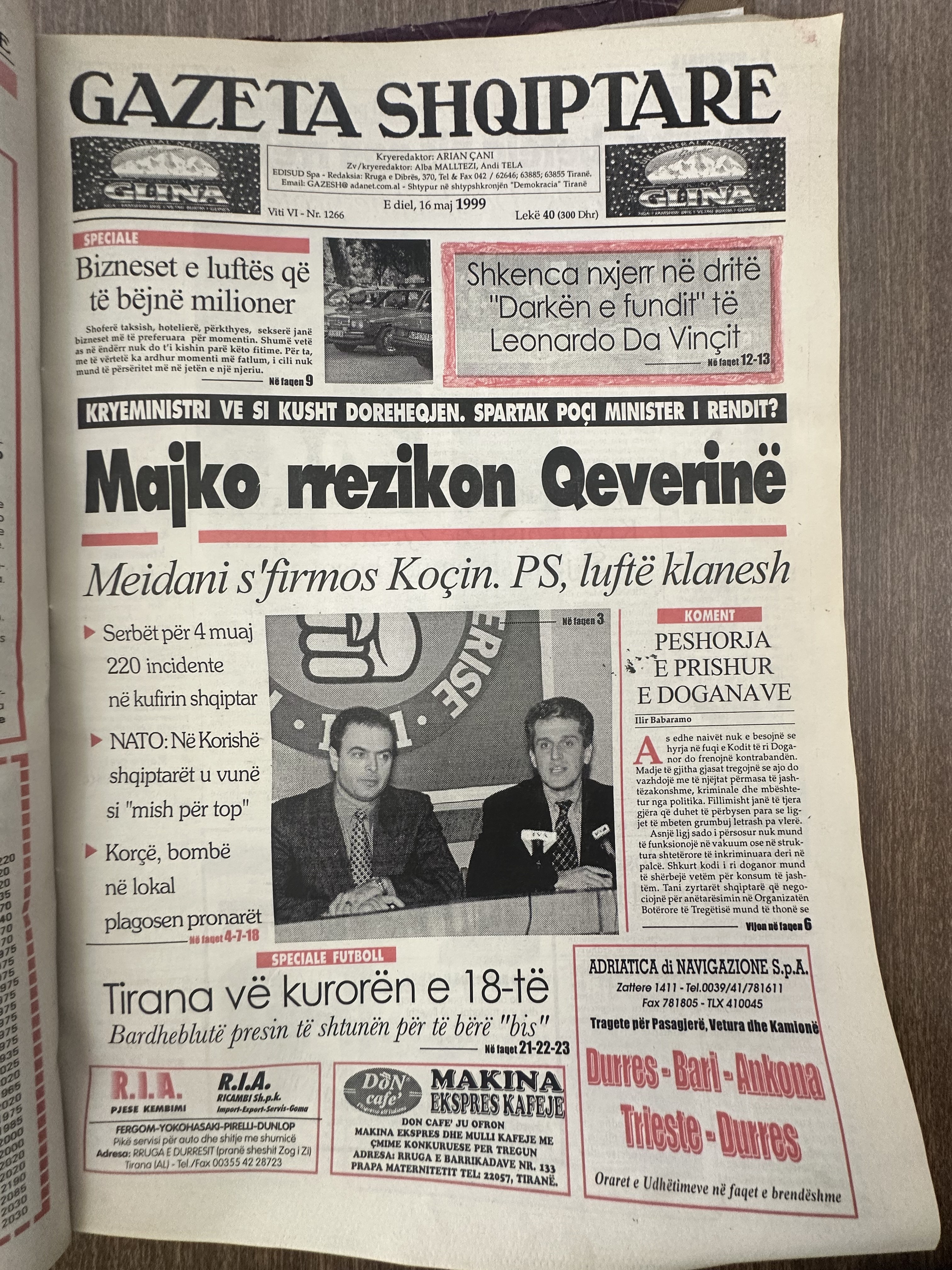Gazeta Shqiptare 1999-05-16