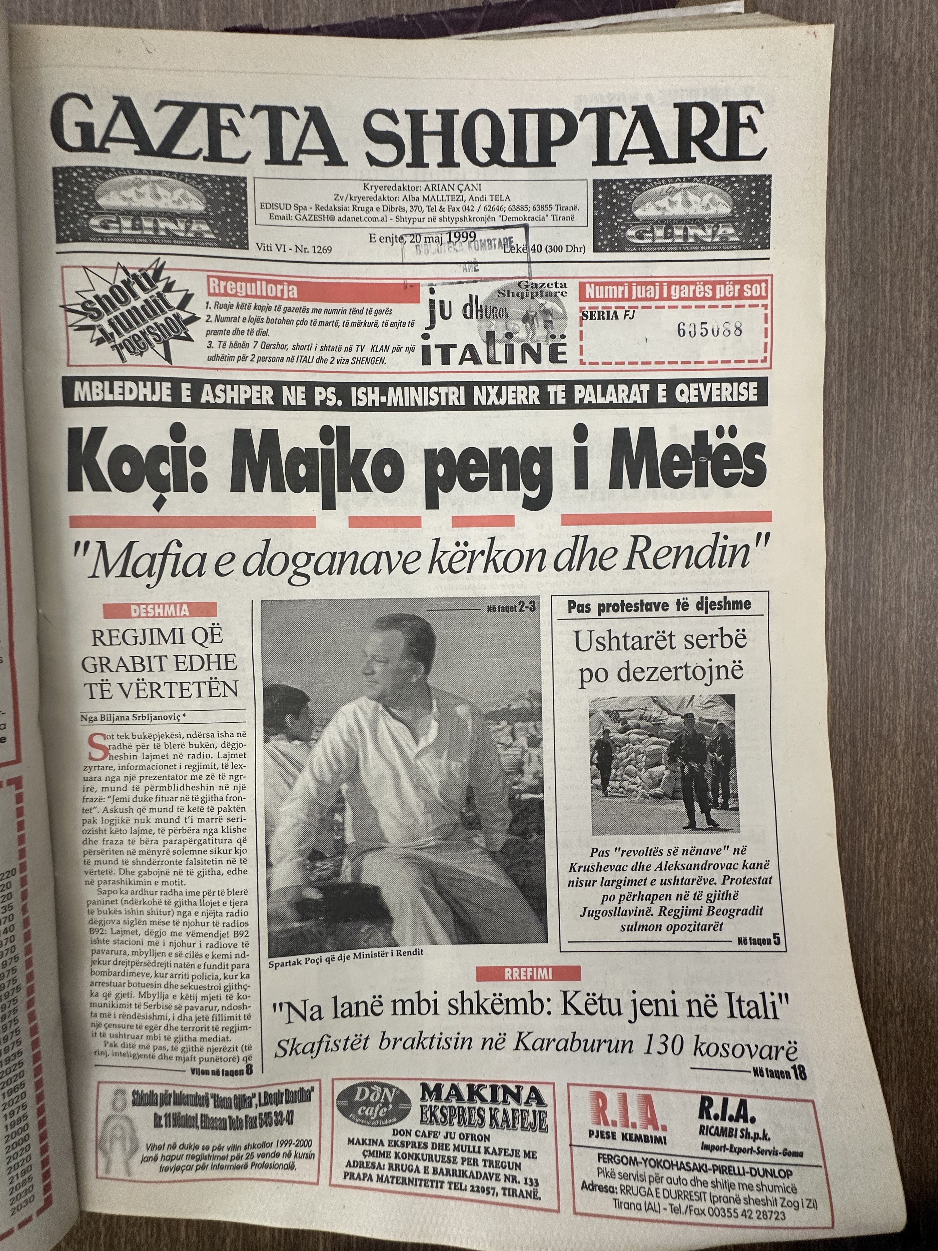Gazeta Shqiptare 1999-05-20